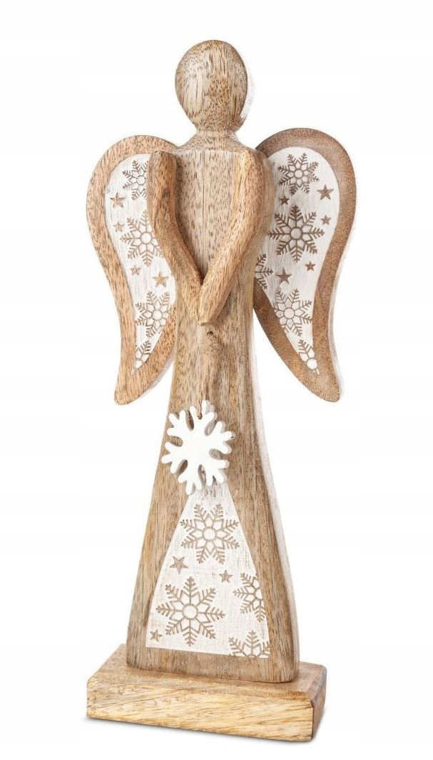 ANIOŁ FIGURKA NA ŚWIĘTA 32 CM OZDOBA ŚWIĄTECZNA