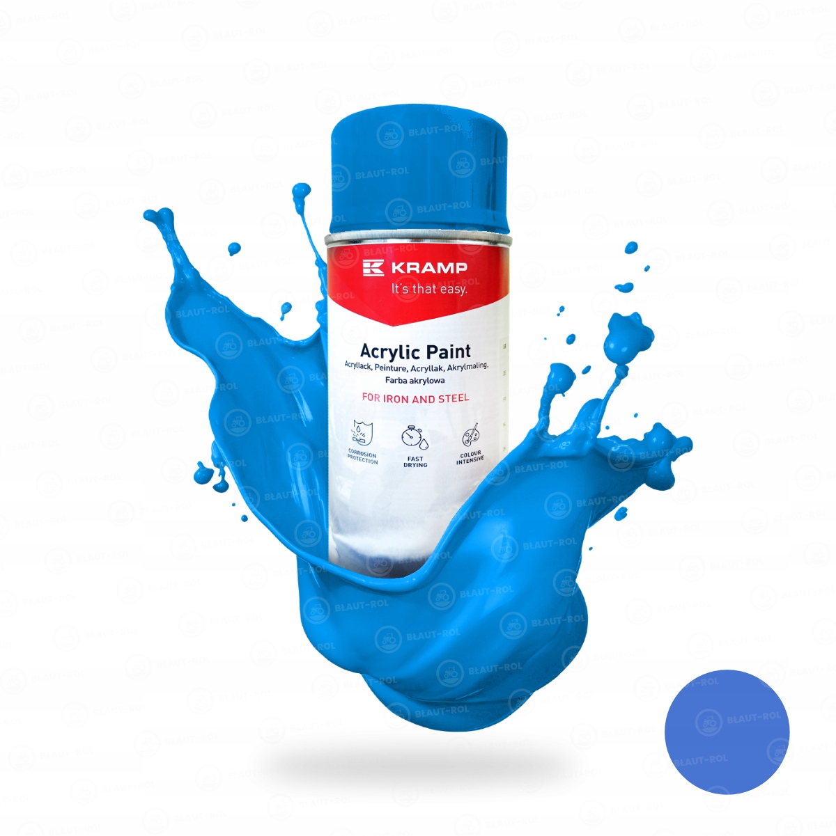 Farba do metalu renowacji Lakier niebieski do maszyn Lemken spray 400ml