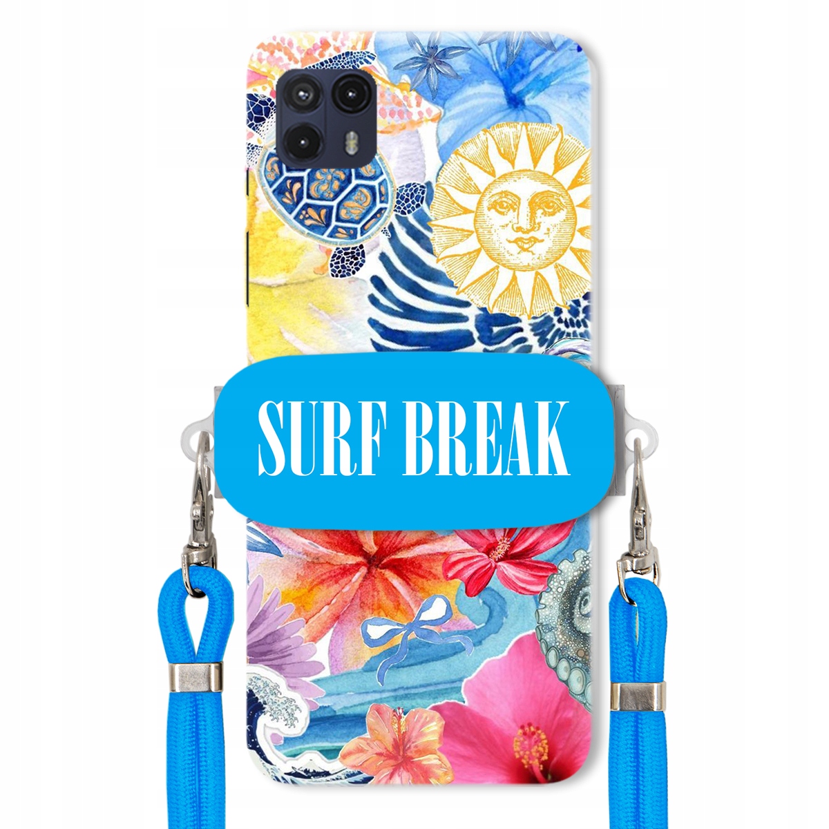 Puzdro na Motorola G50 5G Crossbody vodítko modré držiak Surf Break Lata