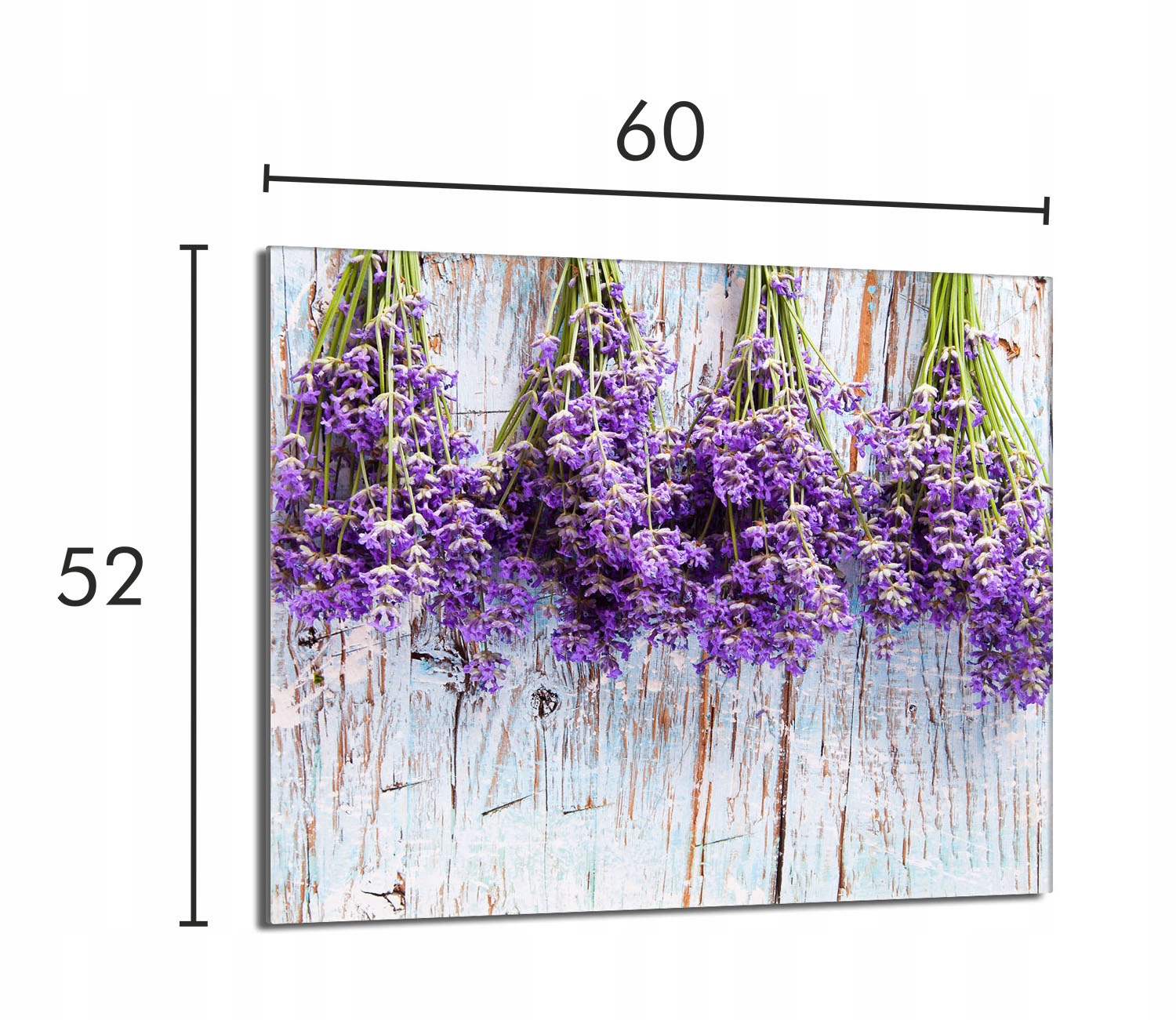 

Szklana płyta ochronna na kuchenkę 60x52 Lawenda