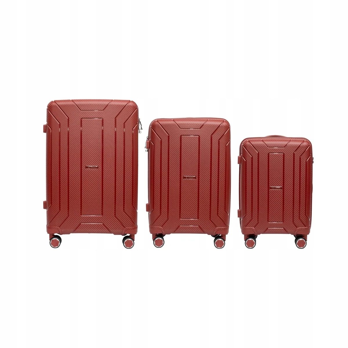 ZESATW WALIZEK TWARDYCH POLICARBON CZTERY KOŁA 360 3W1