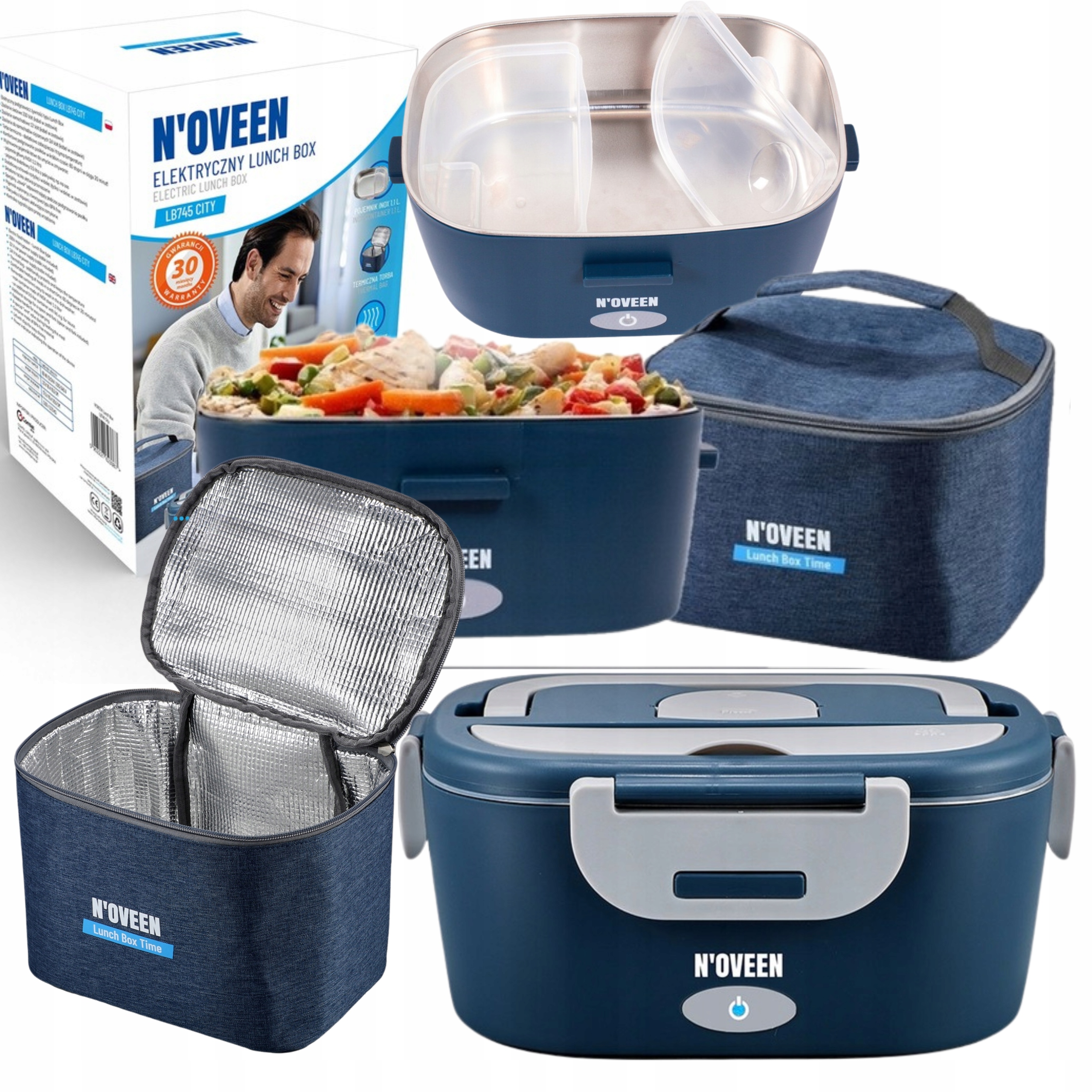 Elektryczny Lunch Box Podgrzewany Pojemnik Turystyczny Podgrzewacz Obiadowy