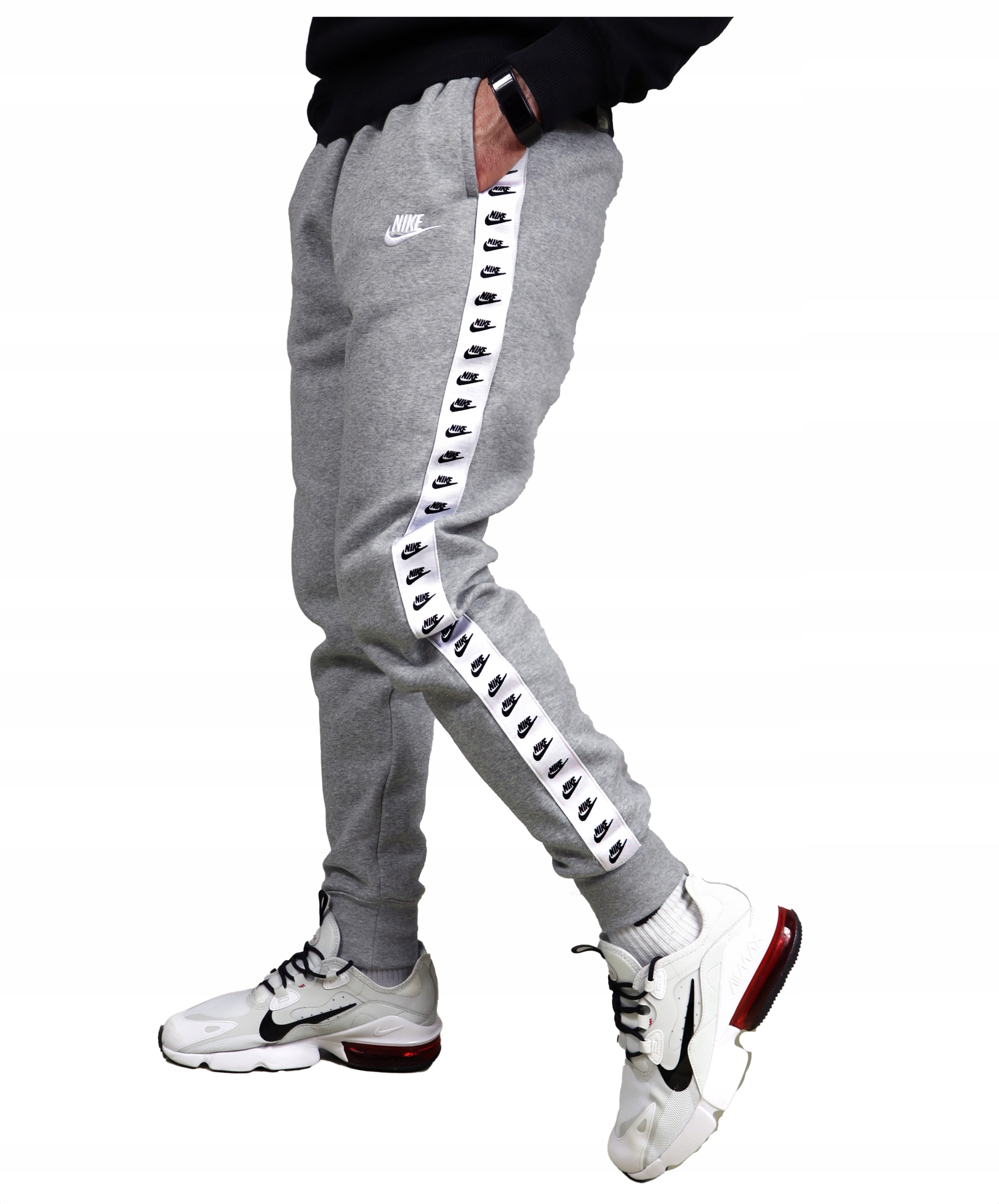 Nike Teplé pánské kalhoty Bavlna teplákové Fleece jogger tepláky zateplené