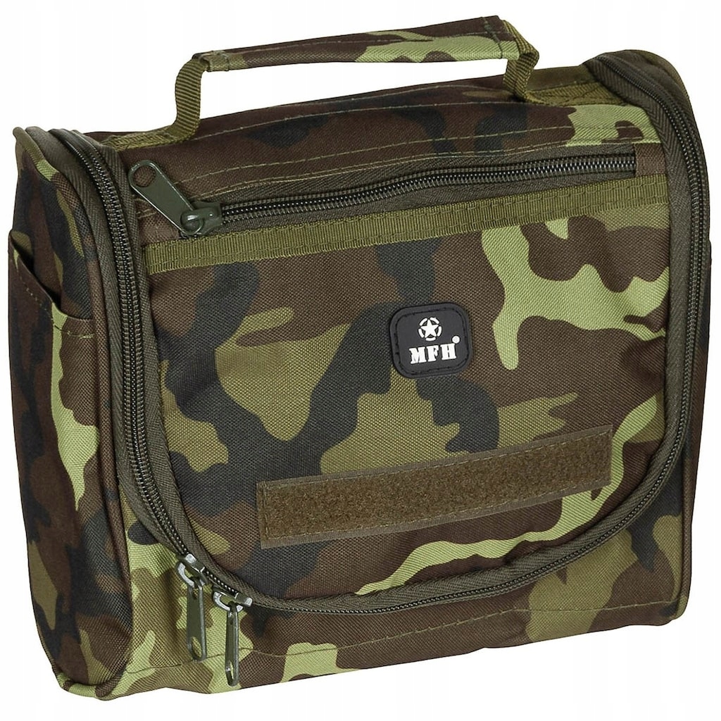 Kosmetyczka podróżna zwijana Torba turystyczna moro Mfh Washbag M95 Cz Camo