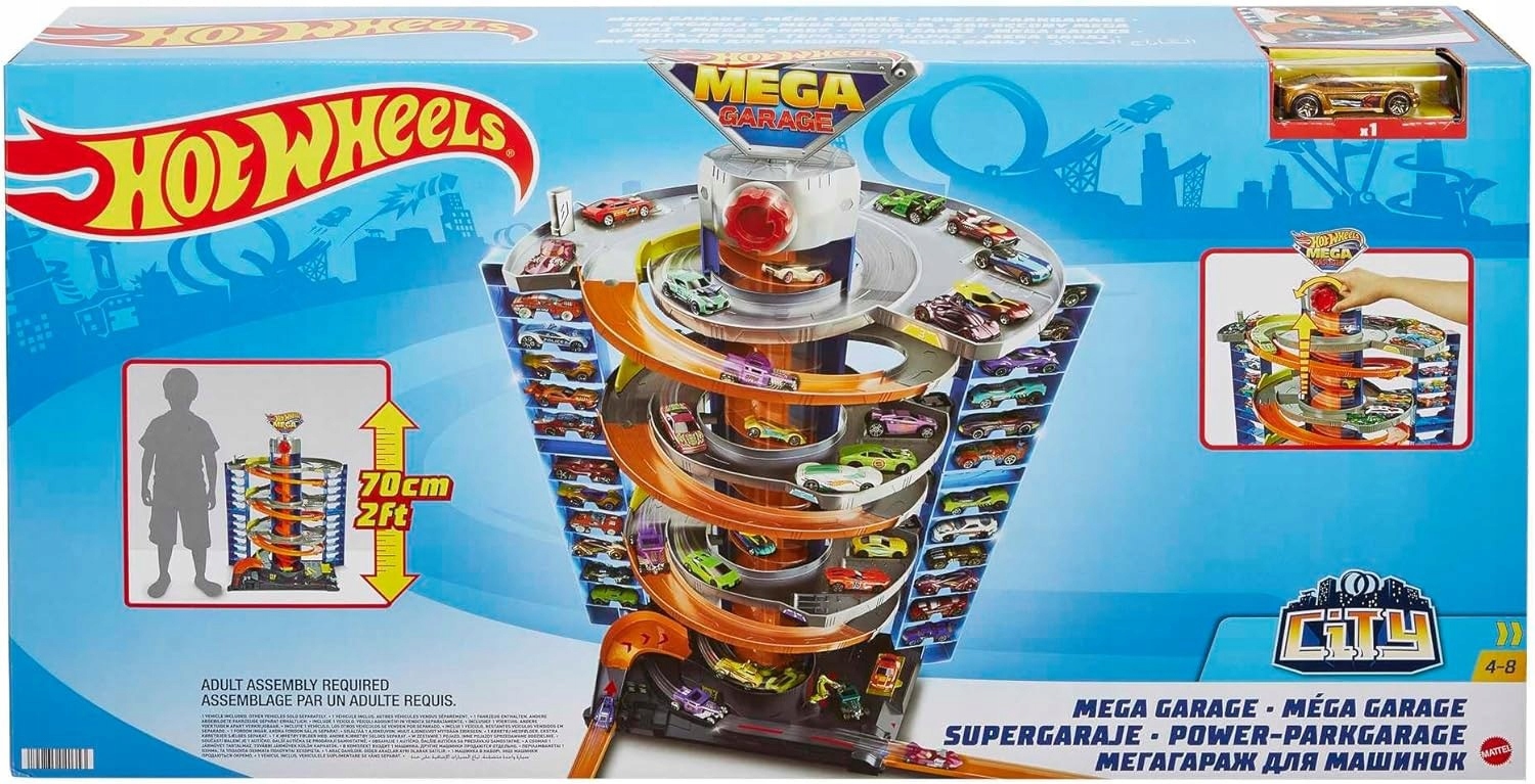 Hot Wheels City Zestaw Zakręcony Garaż Parking autko 1:64