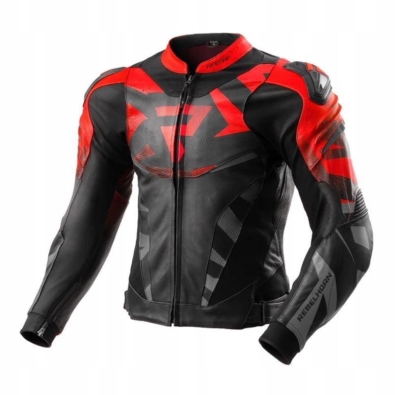 Kožená bunda Rebelhorn Inferno Black/fluo Red čierna červená Darčeky