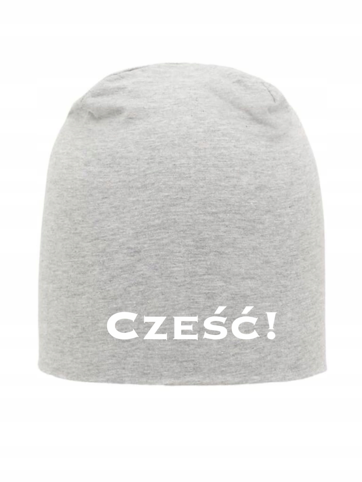 

Czapka Szara Oversize Smerfetka Beanie Cześć
