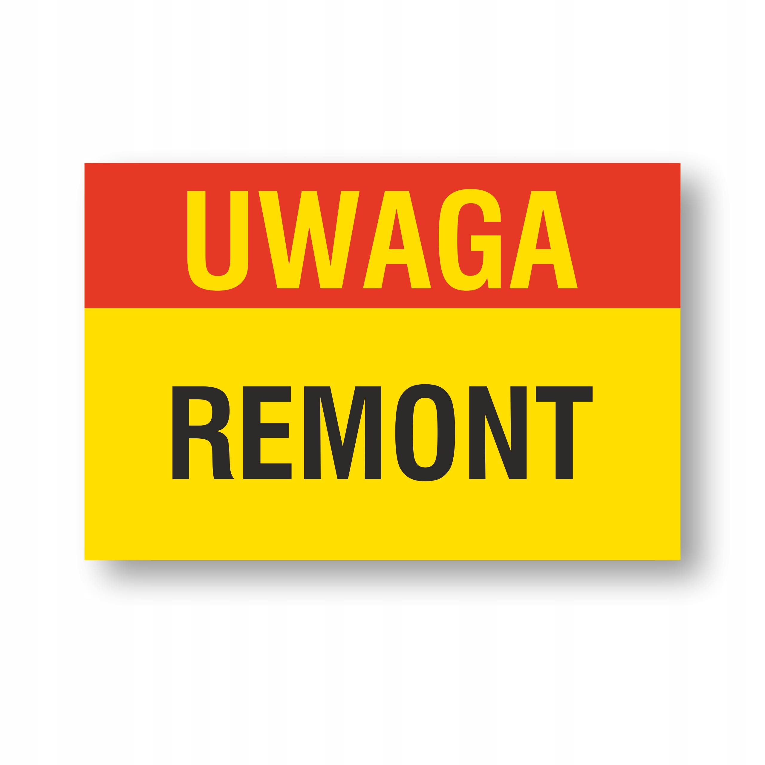 

Tabliczka Uwaga Remont 30x20 Pcv 1mm Uv