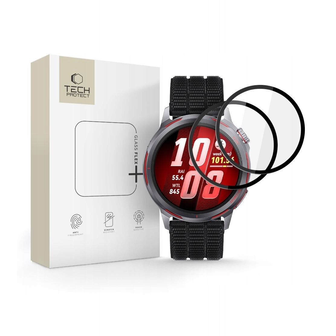 Szkło hybrydowe do Huawei Watch Gt Runner 2 Tech-Protect Glass Flex+