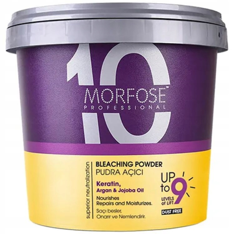 Morfose 10 Keratin Argan Jojoba Zesvětlovač Vlasů 9 Tónů Modrý 600 G