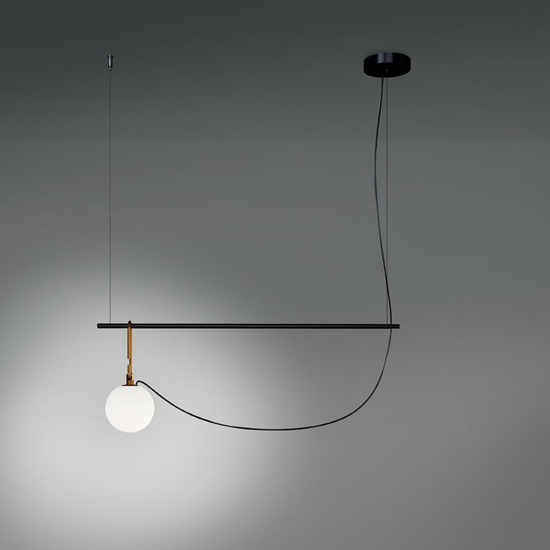 Artemide nh S2 14 1274010A dizajnové závesné svietidlo, mosadz/sklo, E14