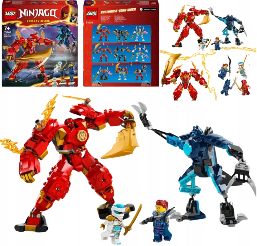 Lego Ninjago Robot Ognisty Zywiolu Kaia Mech Mechaniczny Kai Figurki Klocki