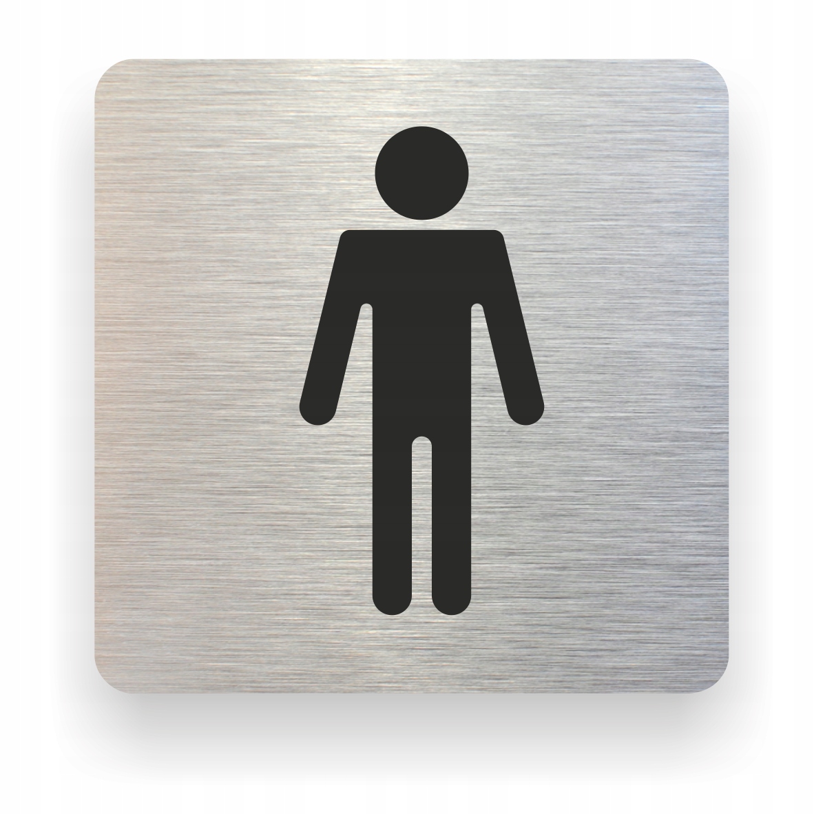 TABLICZKA Piktogram - Toaleta WC Srebrna 80X80