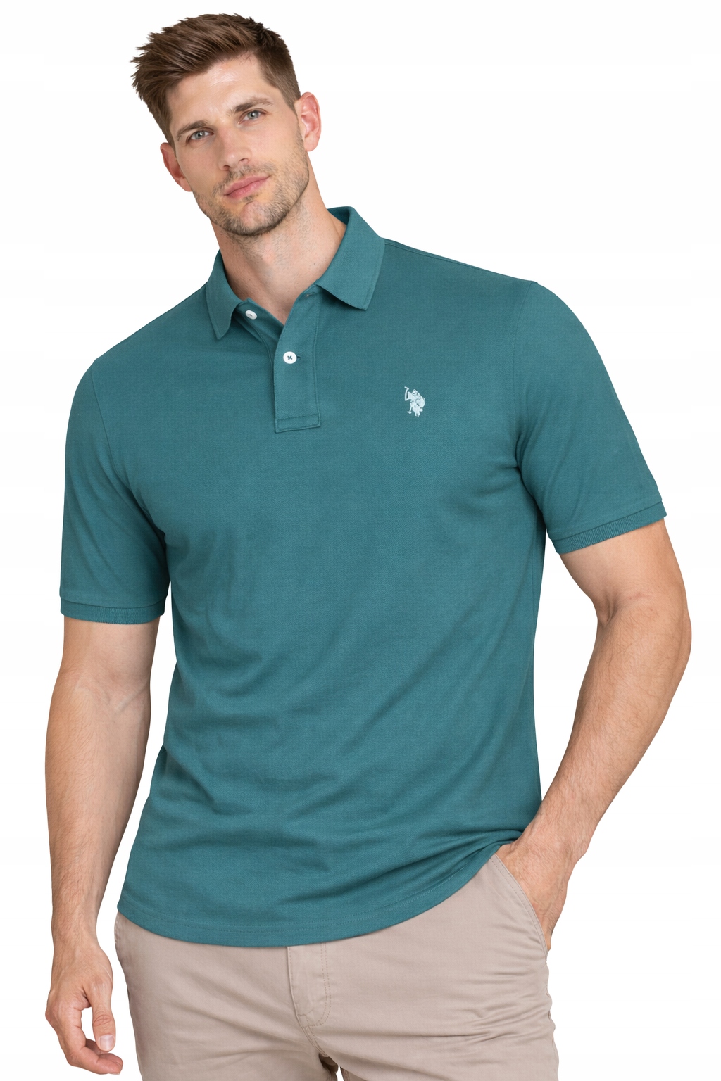 U.s. Polo Assn. Tričko Pánské Polo MUP3312-Q50, zelená bavlna
