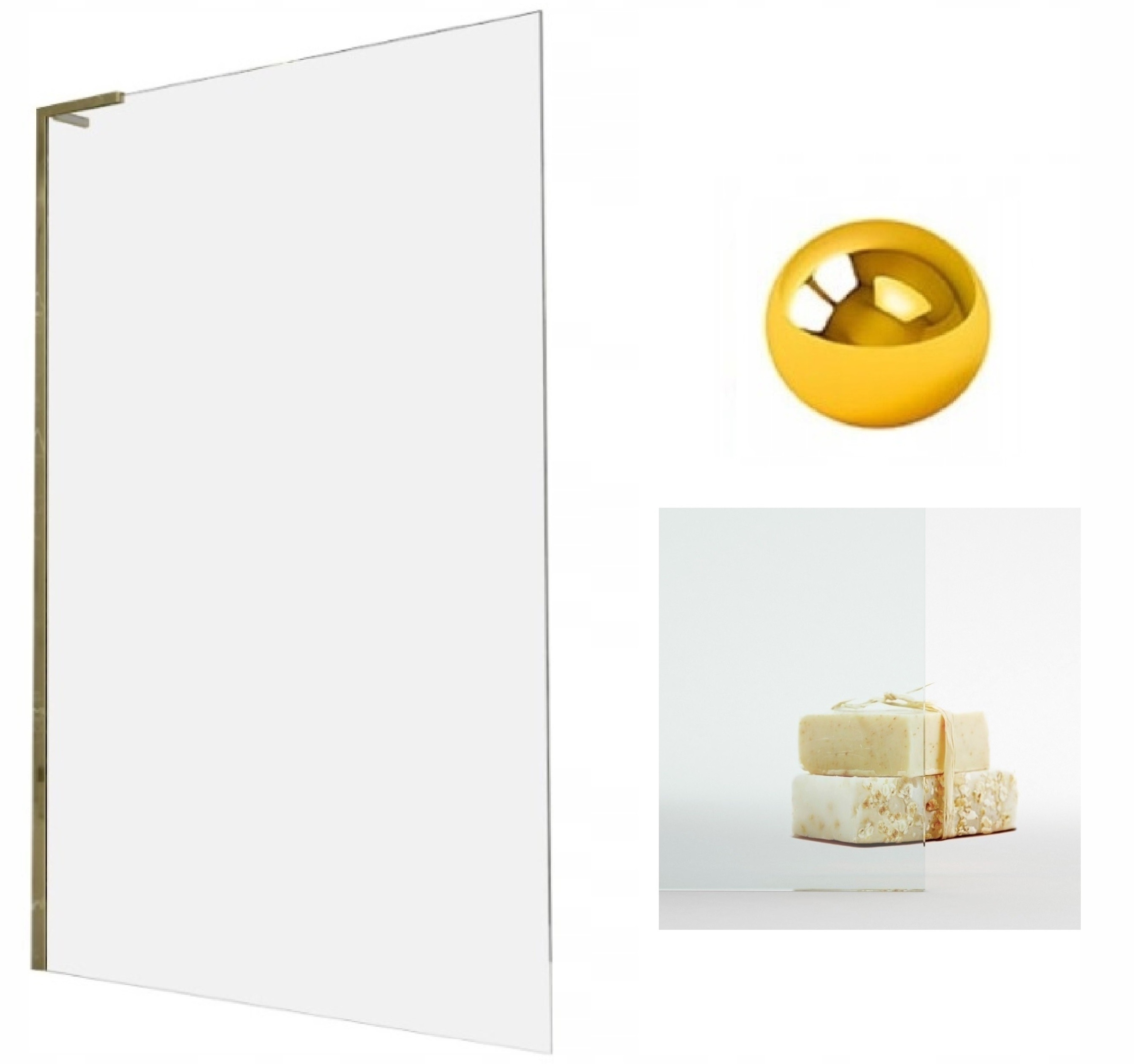 Ścianka prysznicowa walk-in Radaway Modo Sl Gold II 120 przejrzysta, złota