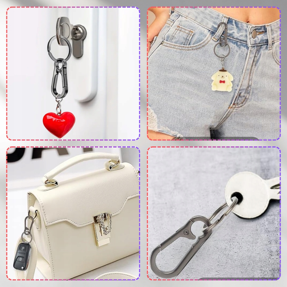 Metalowy Brelok do kluczy karabińczyk kółka na klucze 8 szt zawieszka Liczba sztuk w zestawie 8