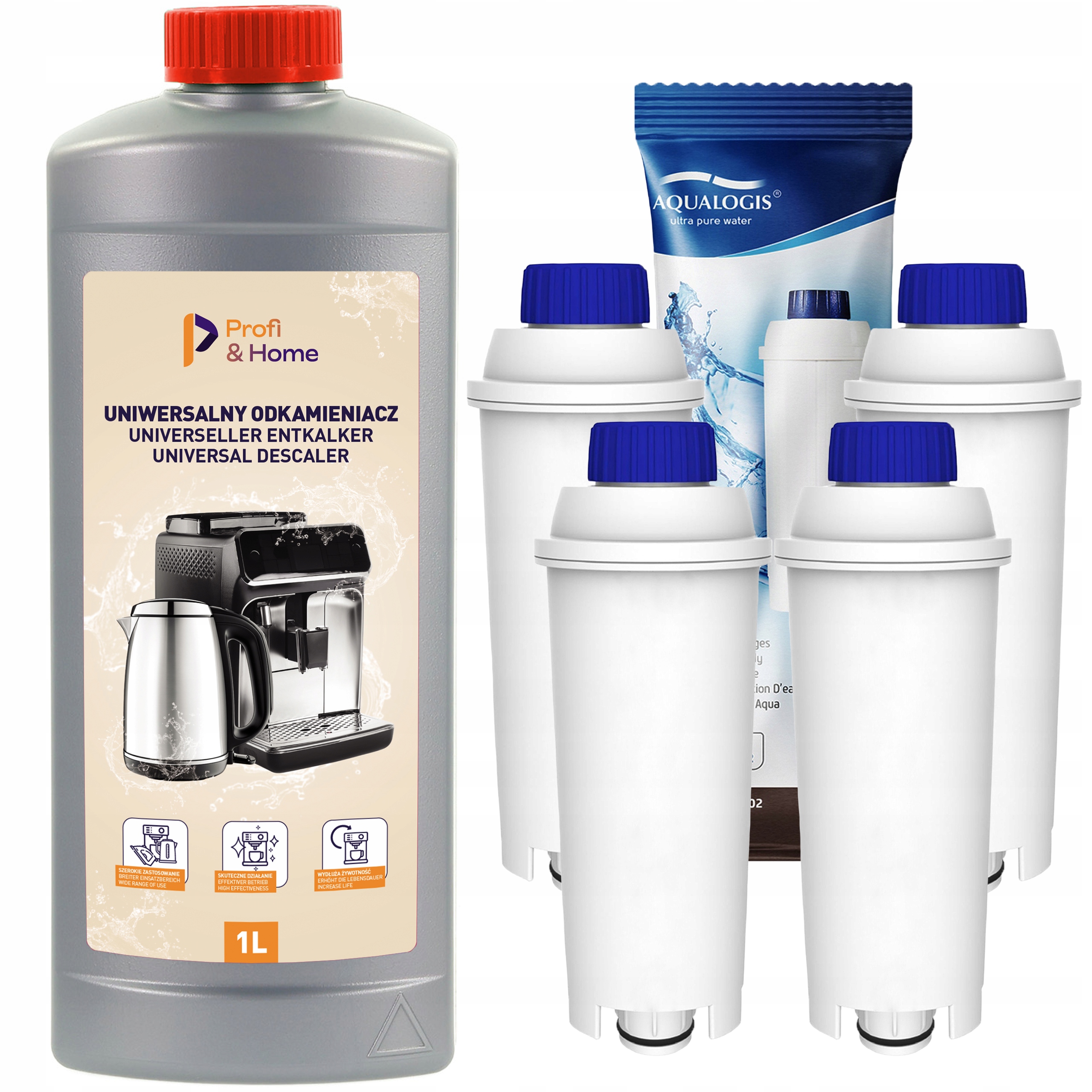 Odvápňovač 4x Filtr do kávovaru Delonghi Delongi Dinamica Plus Ecam Esam