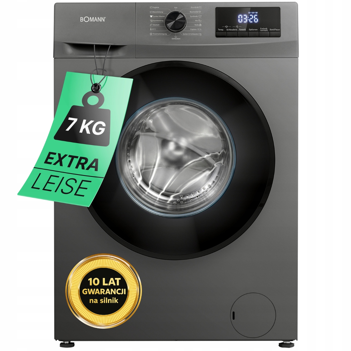 Pralka Bomann WA 7175 7 kg srebrna z automatyka wagową