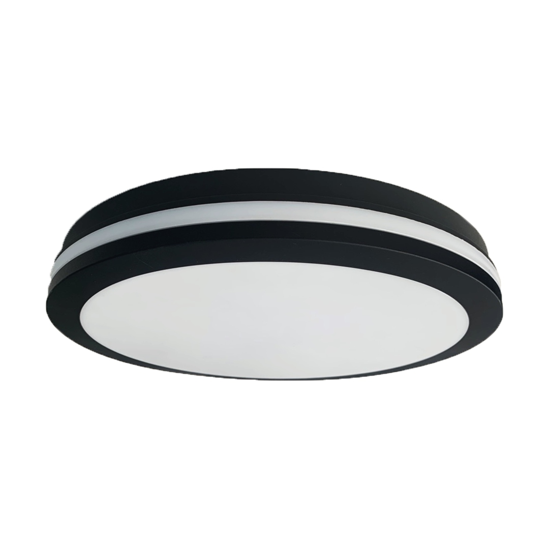 PLAFON LAMPA OKRĄGŁA SUFITOWA 36W LED IP54 CZARNA NOWOCZESNA