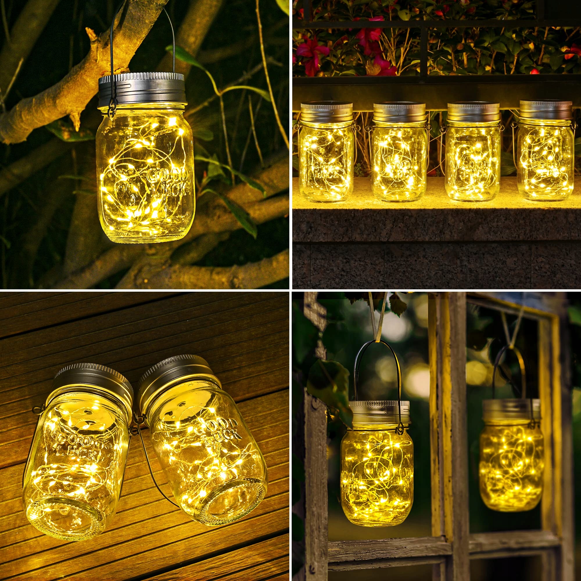 SOLPEX Solarlampy Zewnętrzne 6 Sztuk 180 LED IP44 Ogród Taras Balkon — miniatura 7