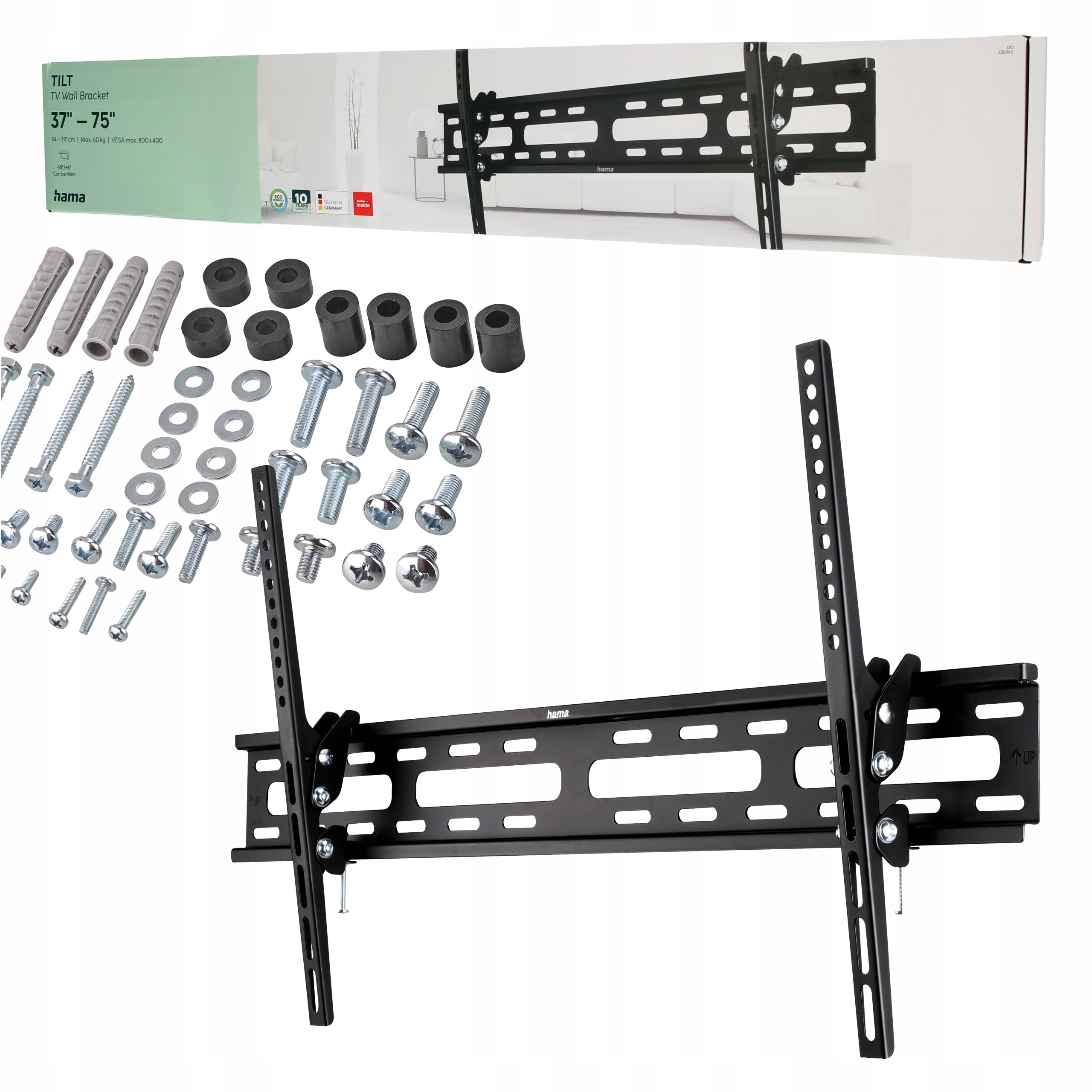 Uchwyt Do telewizora Tv Hama LCD Led Vesa 800X400 pochylany XL 60kg 75 cali