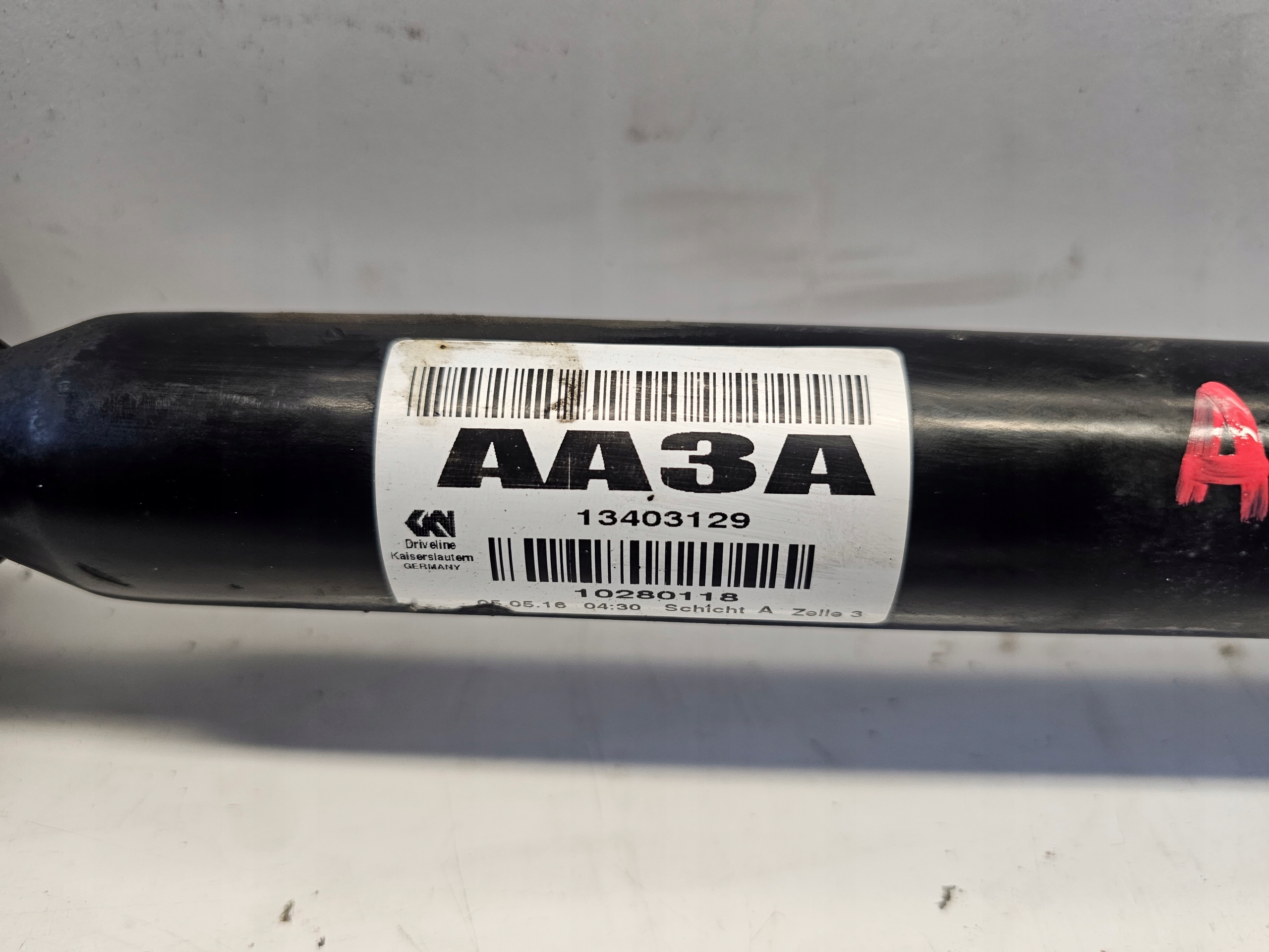 OPEL ASTRA K semi-axis right 13403129 AA3A M32 1.6CDTI