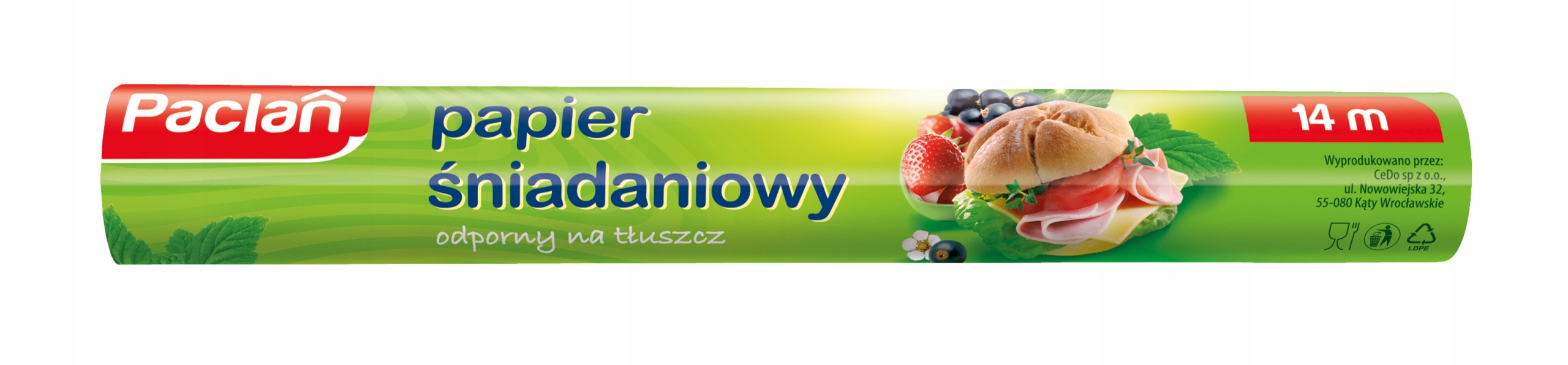 

Papier Śniadaniowy 14m Odporny na tłuszcz Paclan