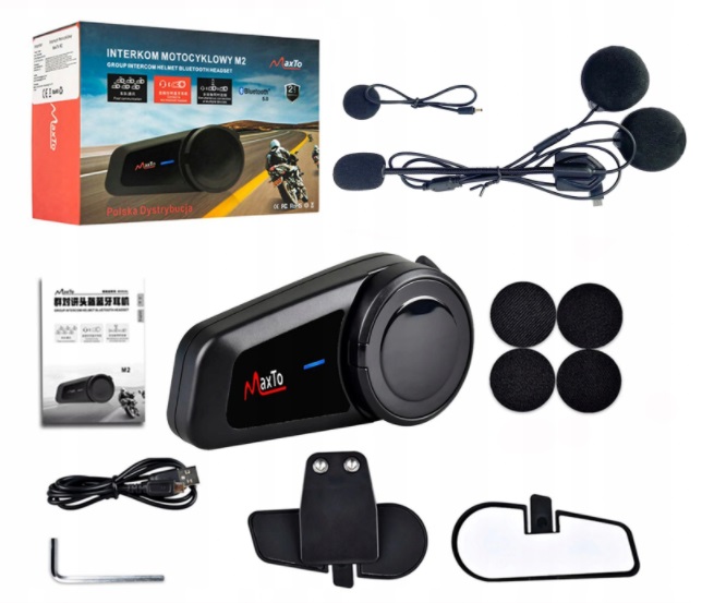 4X Interkom MaxTo M2 RADIO FM DO 6 KASKOW Connection Type Bluetooth