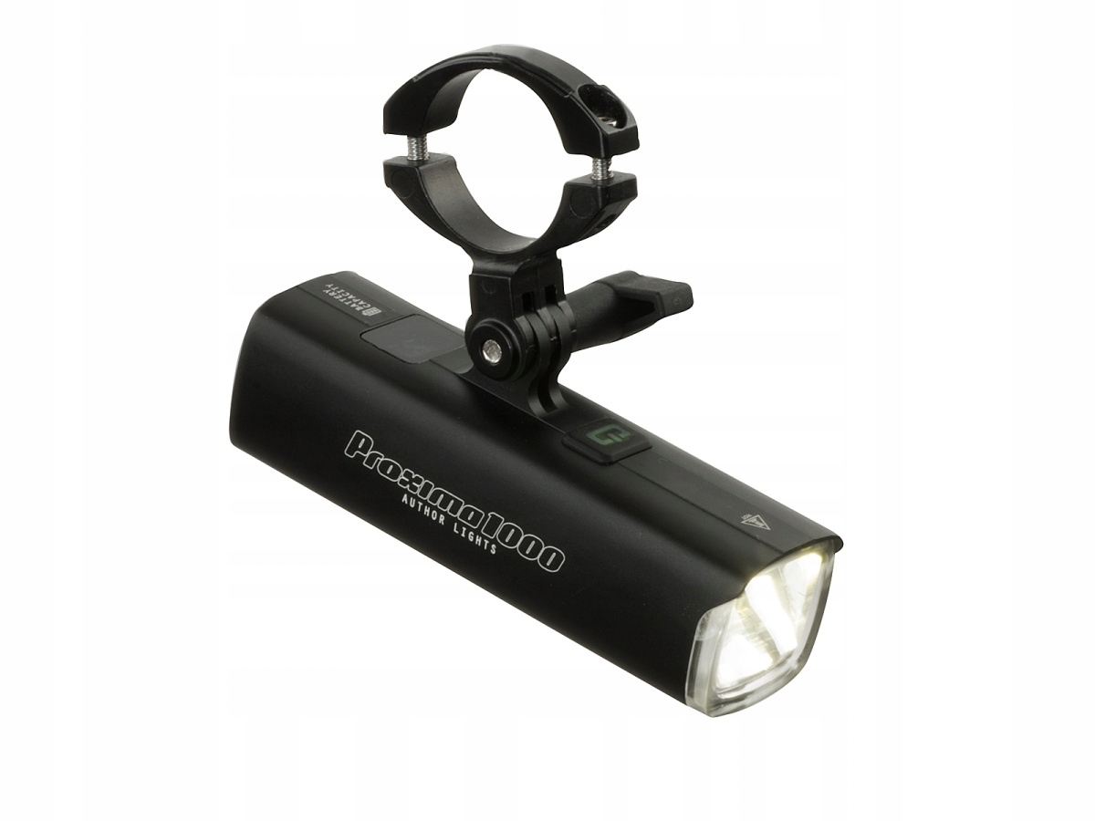 Lampka przednia Author Proxima 1000lm (uchwyt GoPro) Usb czarna