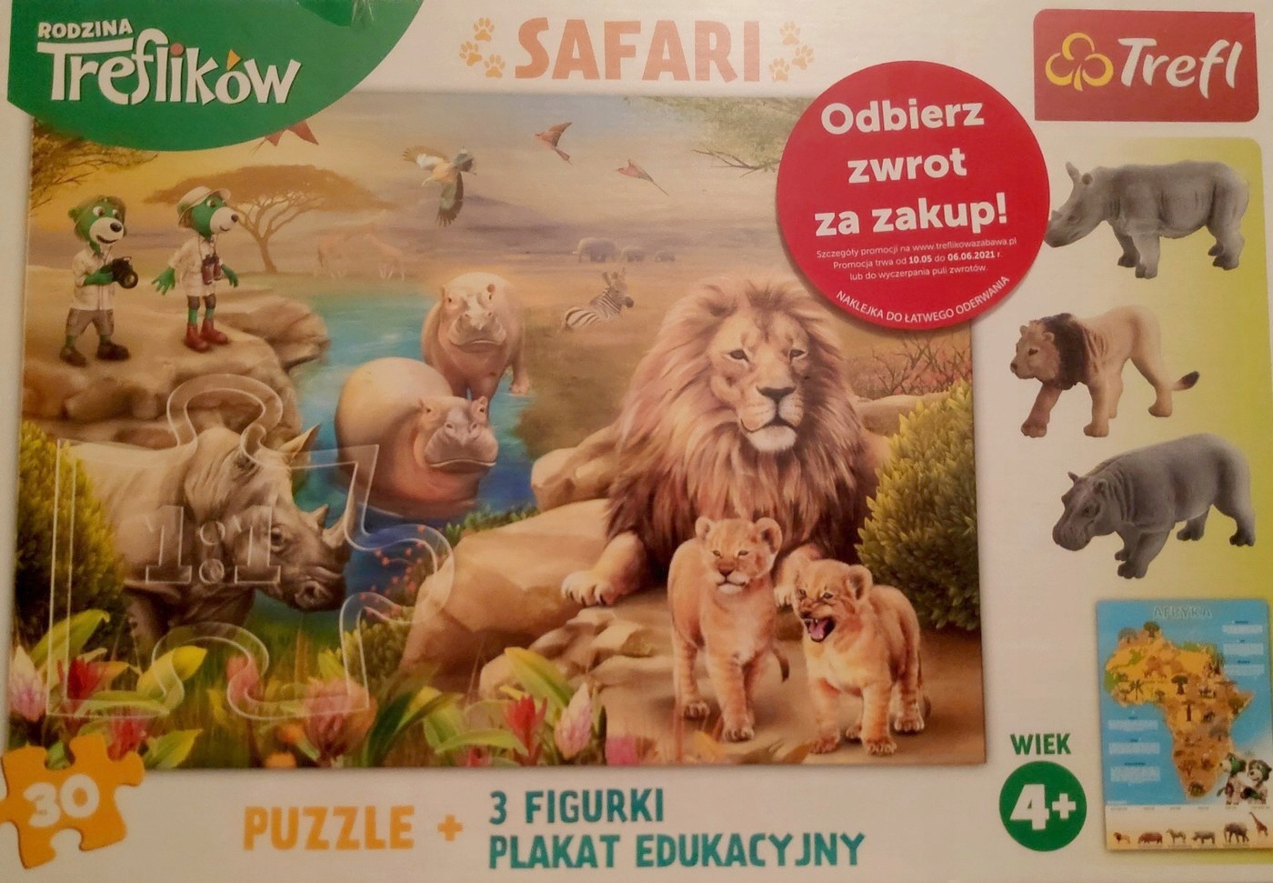 

Puzzle 30 Elementów 3 Figurki Plakat Trefl