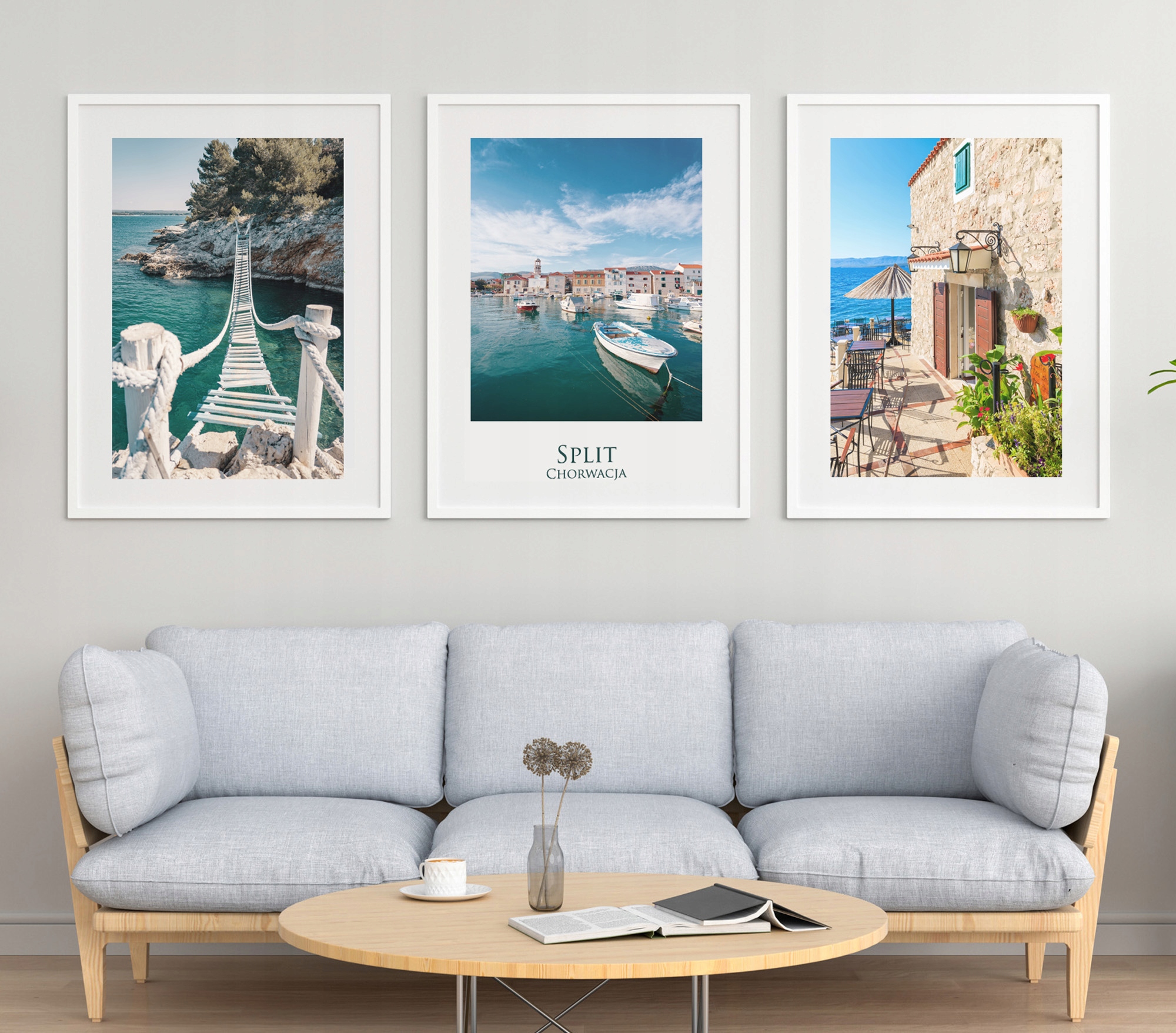 Plakaty Nowoczesne Lato Morze Split Wybrzeże 30x40 Marka ag.art deco