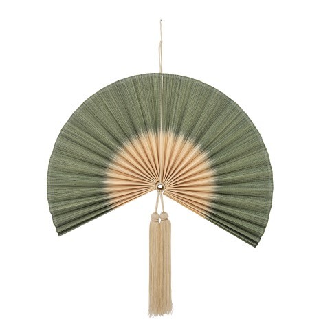 Vejár Jaime 75 cm, nástenná dekorácia, zelená, Bloomingville