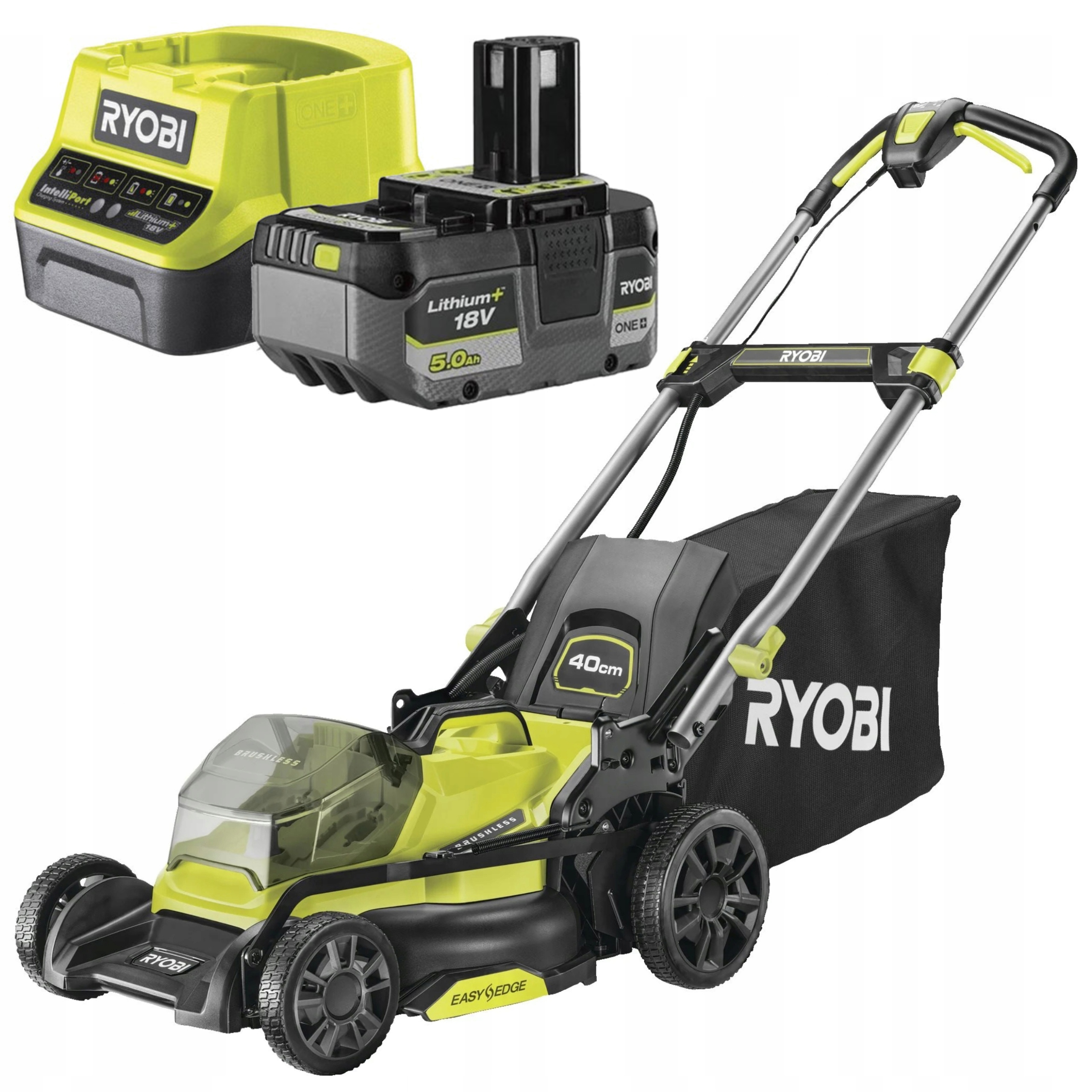Ryobi Akumulátorová Sekačka 18V RY18LMX40C Akumulátor 5.0 Ah Nabíječka