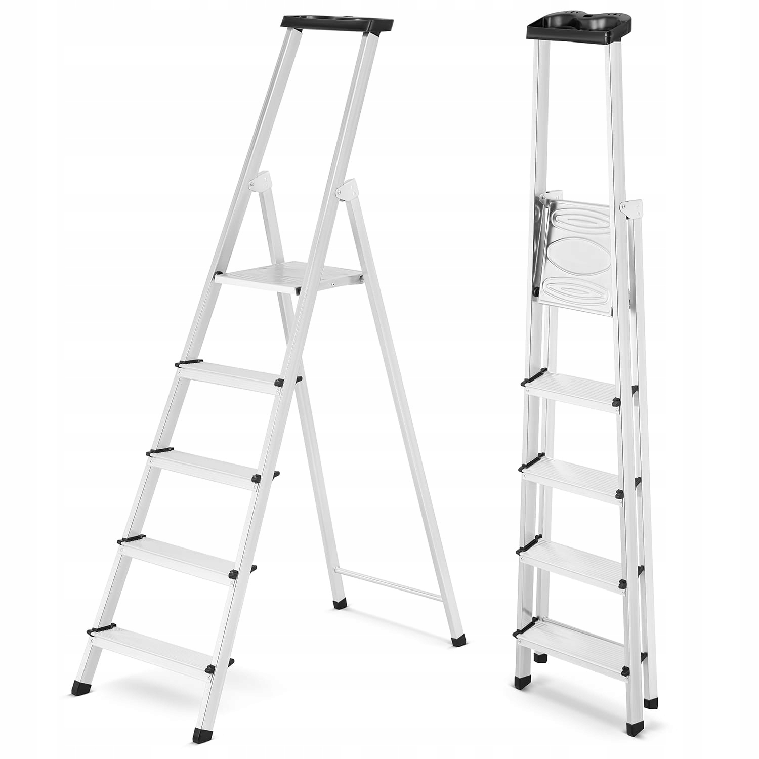 Žebřík 5stupňový schůdkový žebřík skládací 125 kg KAM-204