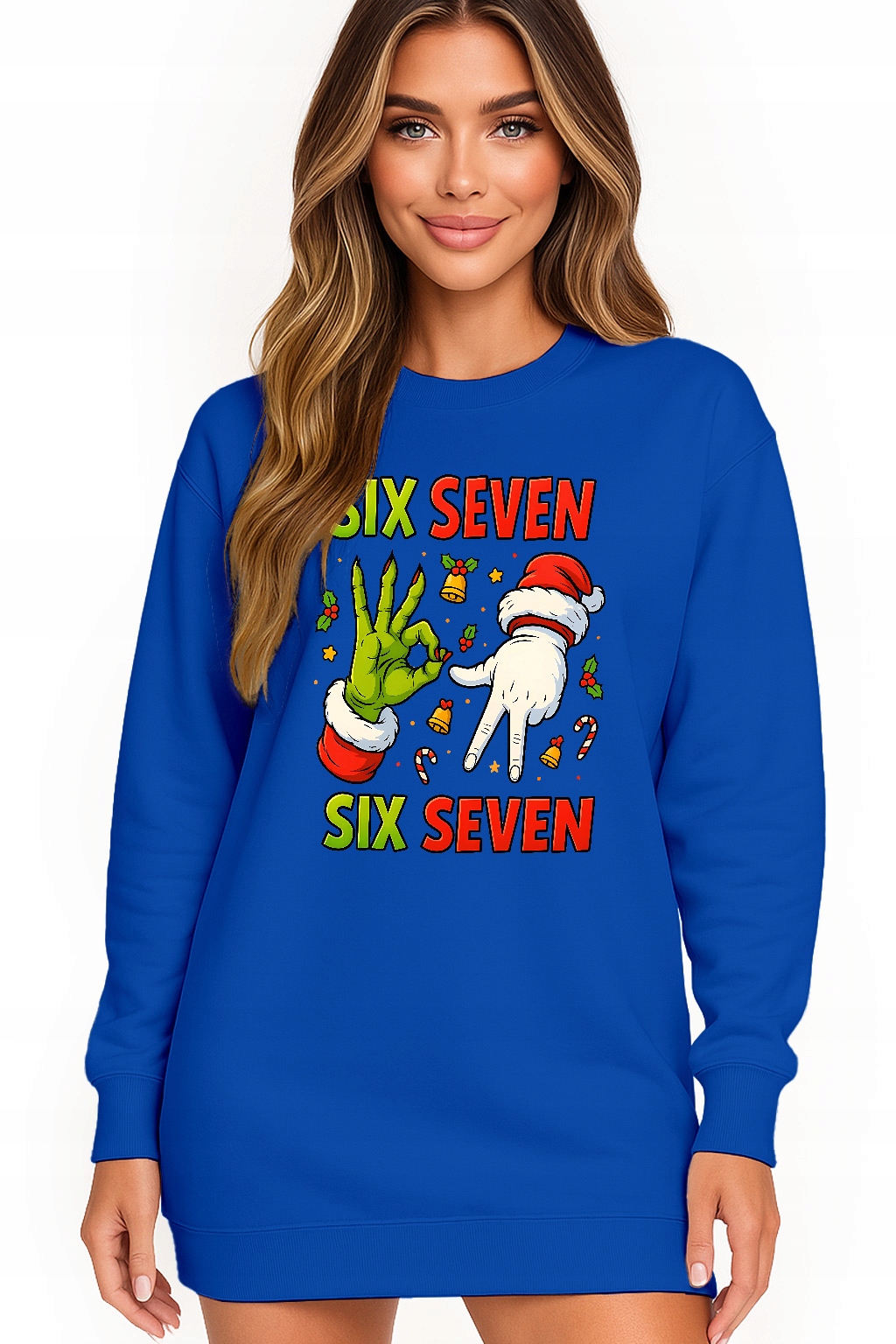 Mikina Vánoční Oversize Šaty Six Seven 67 Dárek K Vánocům M