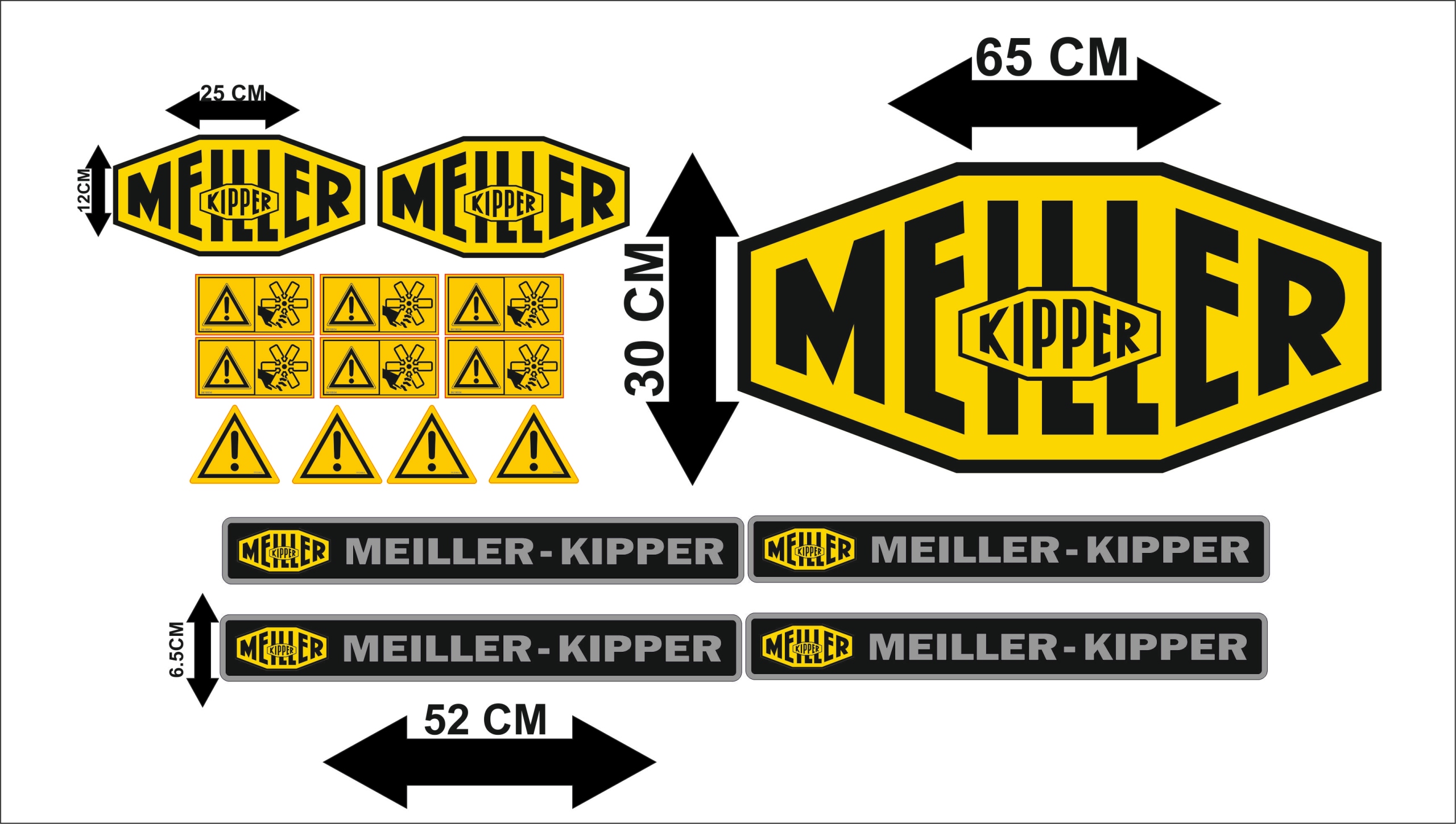 Naklejki Meiller-kipper Mały Zestaw