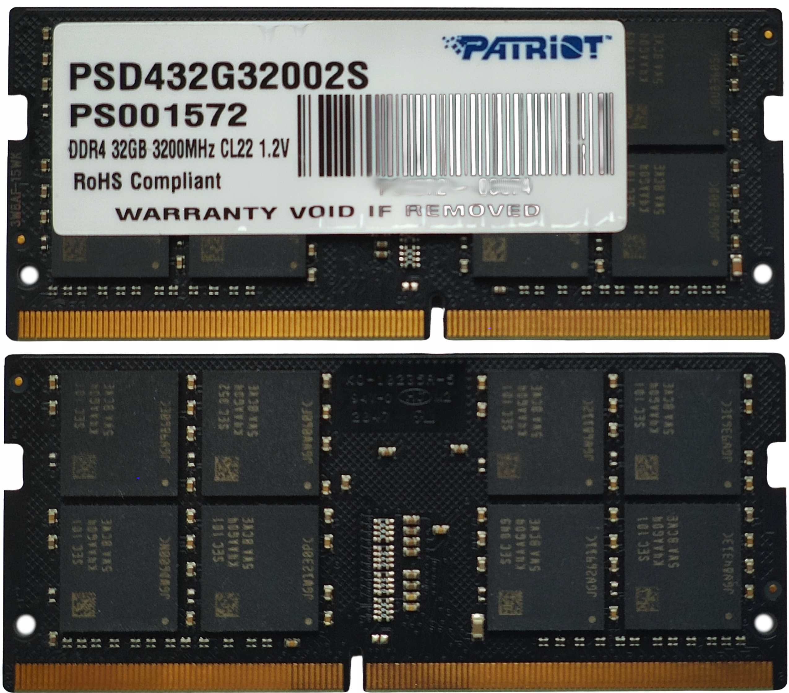 (n) 32GB 1*32GB Patriot DDR4 3200MHz 1,2V PSD432G32002S