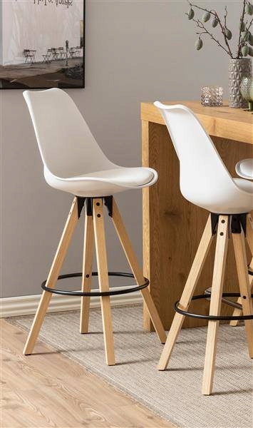 Stolek barowy Dima bialy Wysokość siedziska 1 cm