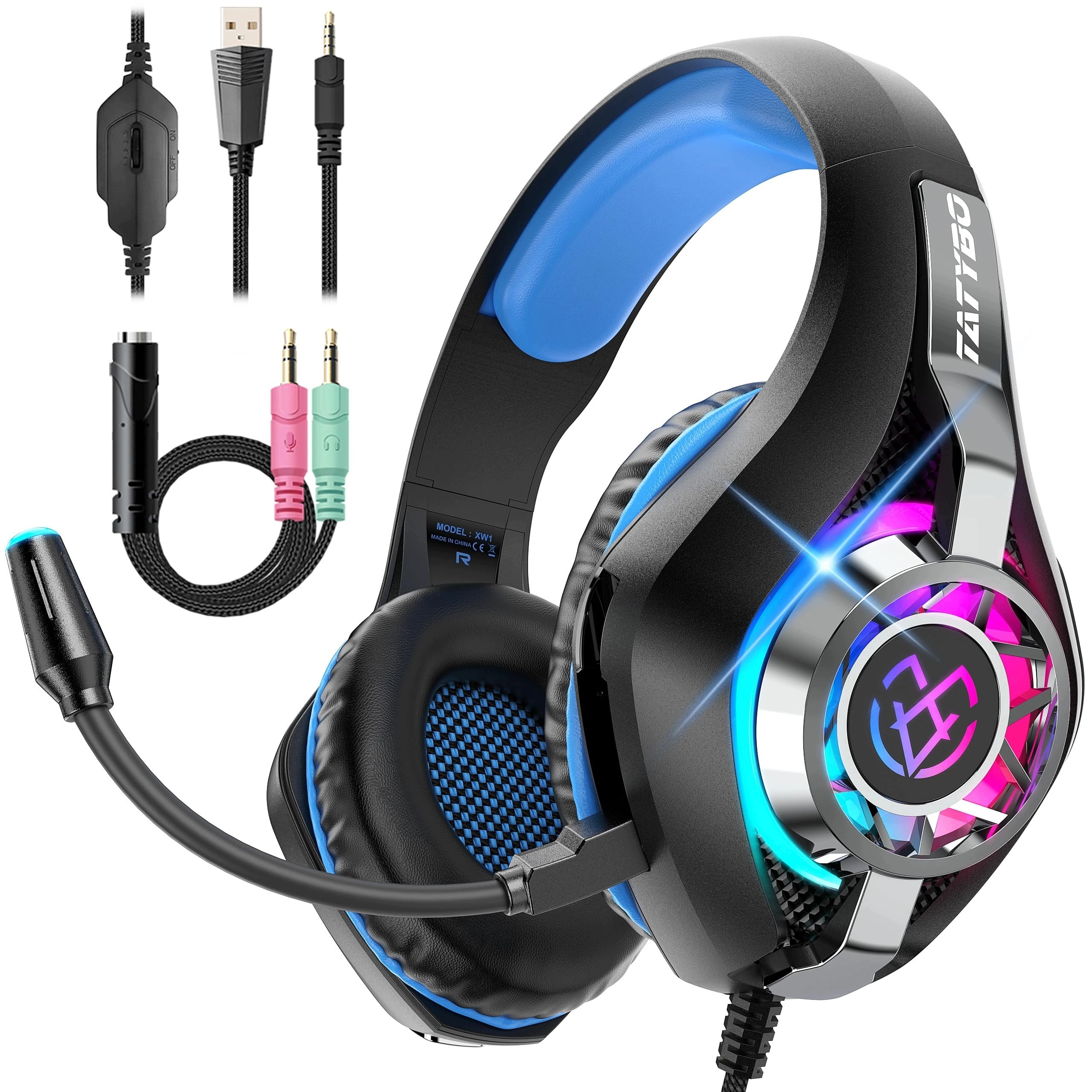 Játékhangszóró mikrofonnal mély basszus PS4/PS5/Xbox One/Switch/PC-hez