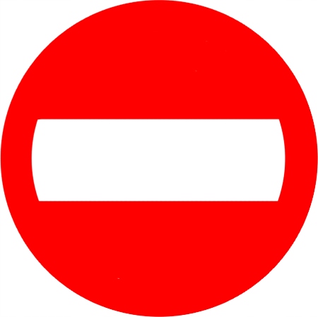 Znak drogowy B-2 zakaz wjazdu folia I gen. Ø 400 mm