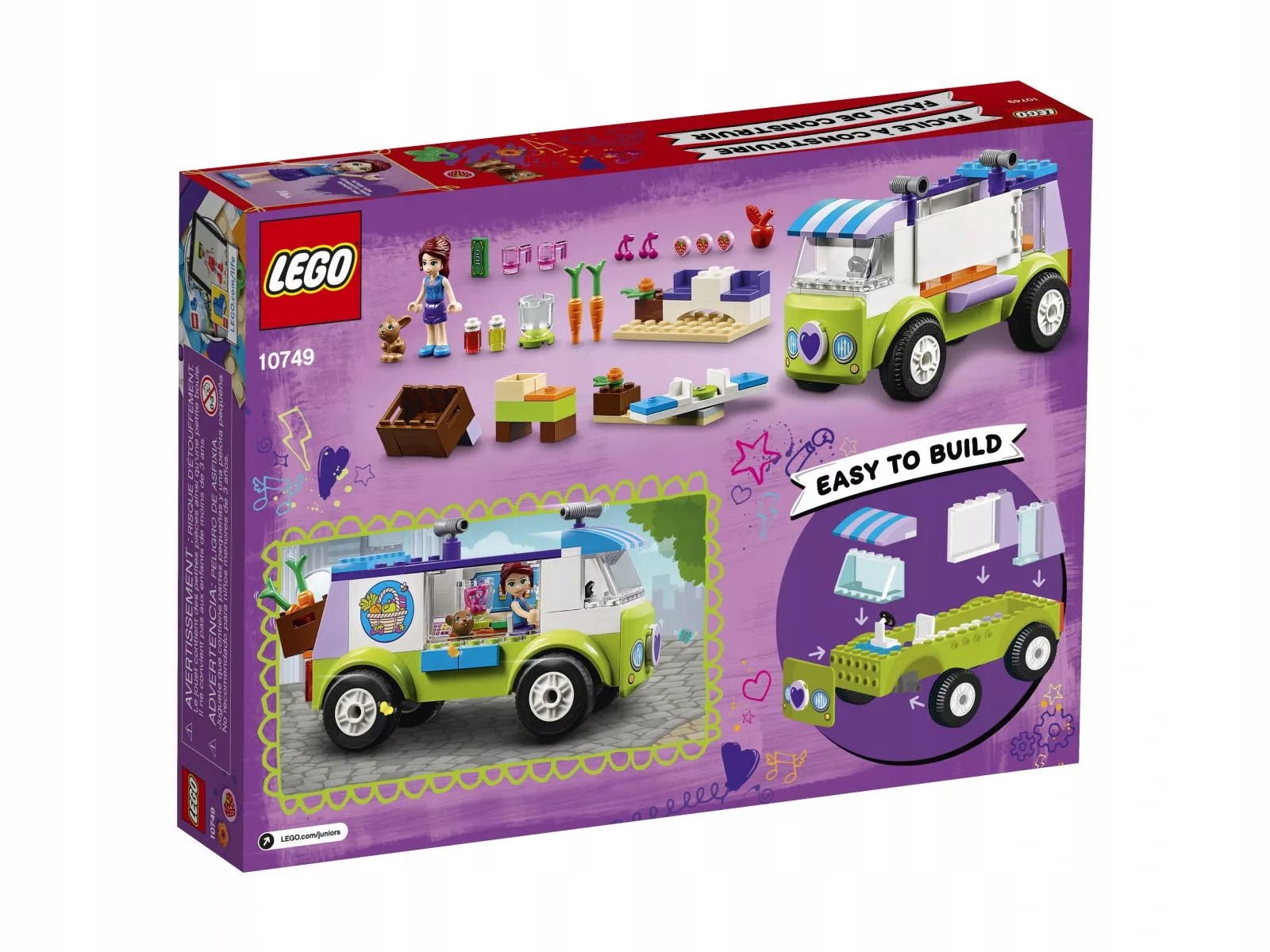 LEGO 10749 Juniors - Targ ekologiczny Mii - NOWY Marka LEGO