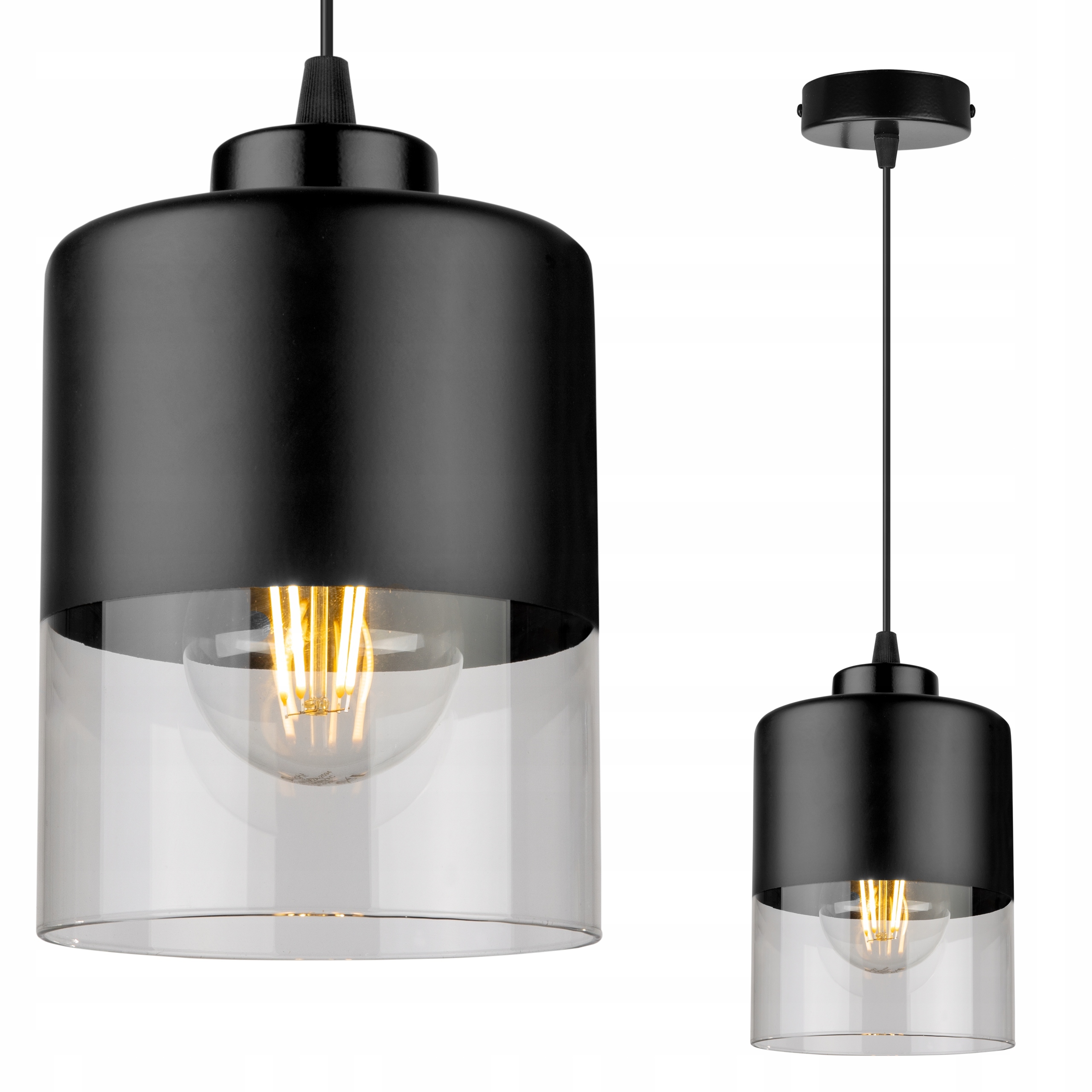 

Lampa Wisząca Sufitowa Nowoczesna Szklana Żyrandol