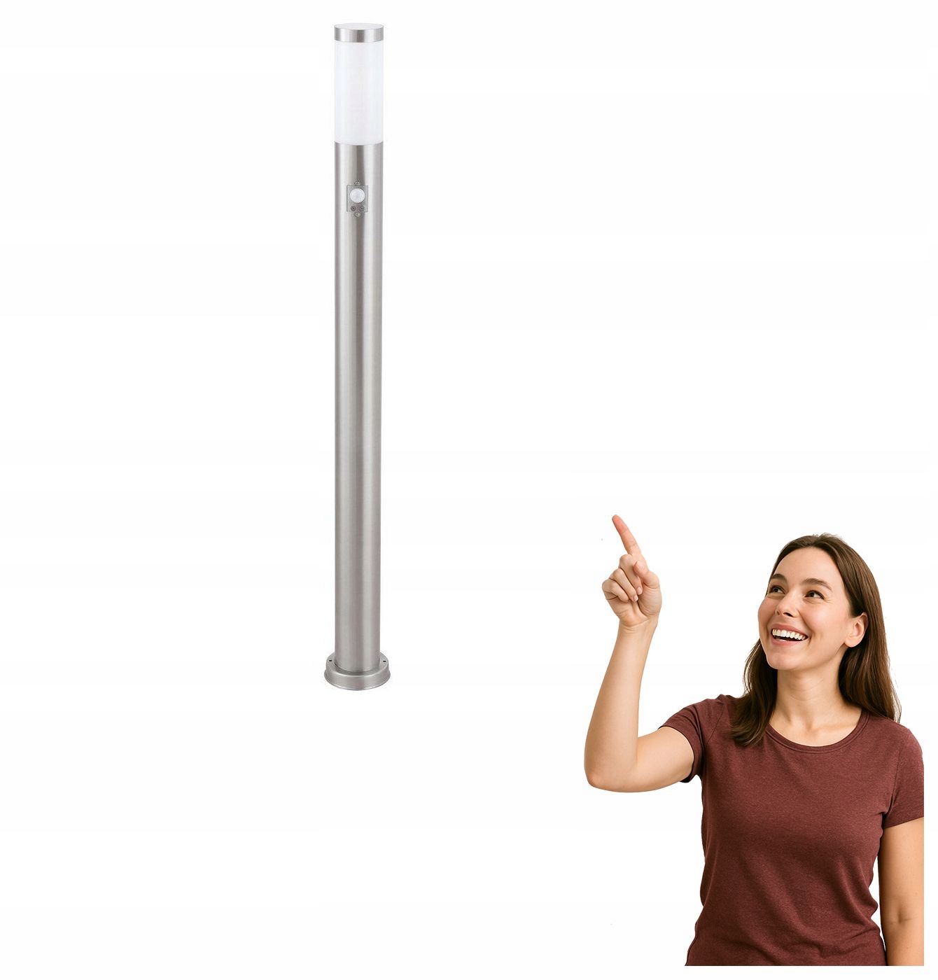 Vonkajšia lampa záhradný stĺpik Inox Torch 8268 Rabalux