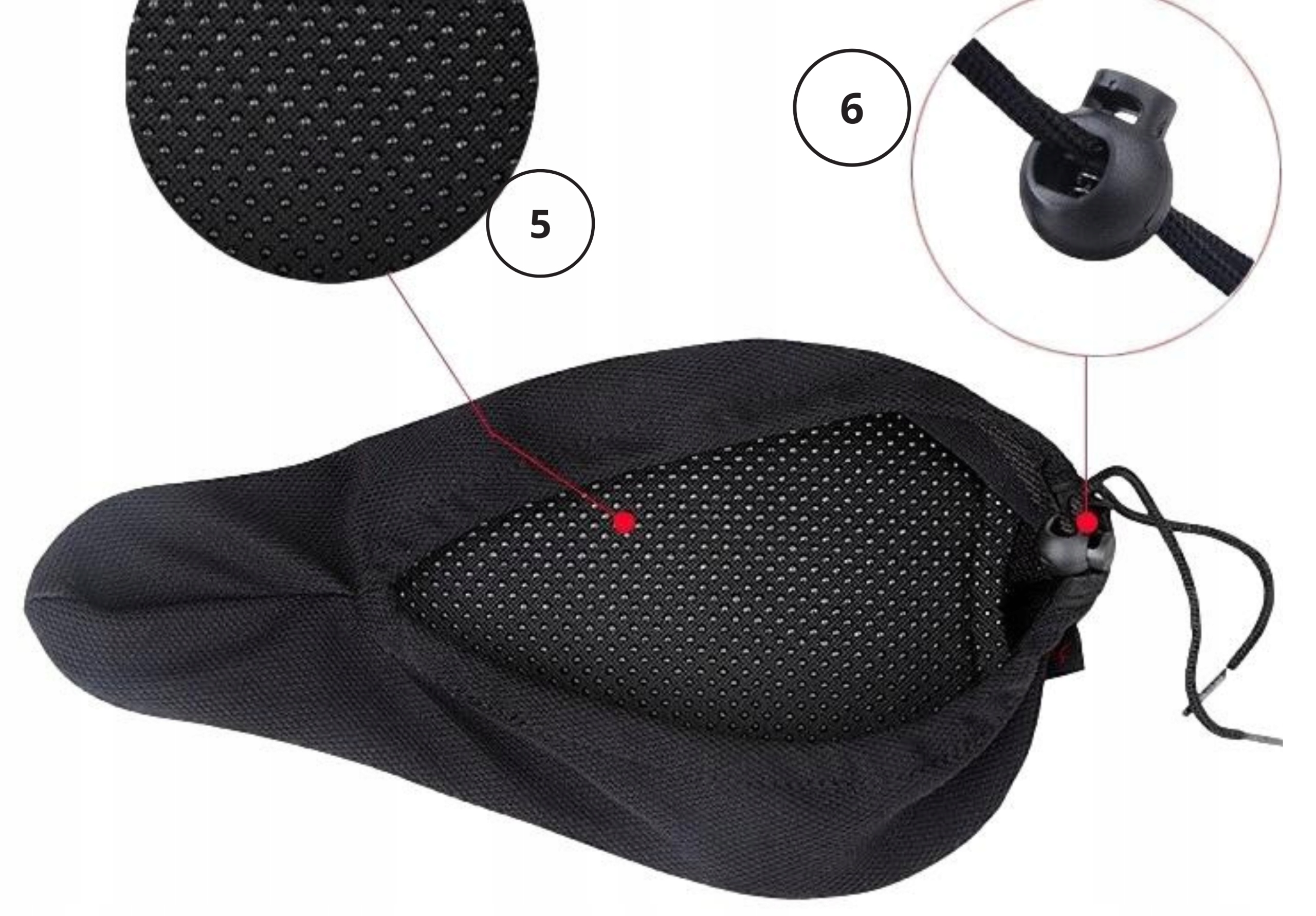 AMORTYZUJĄCA ŻELOWA NAKŁADKA NA SIODEŁKO ROWEROWE Długość 270 mm