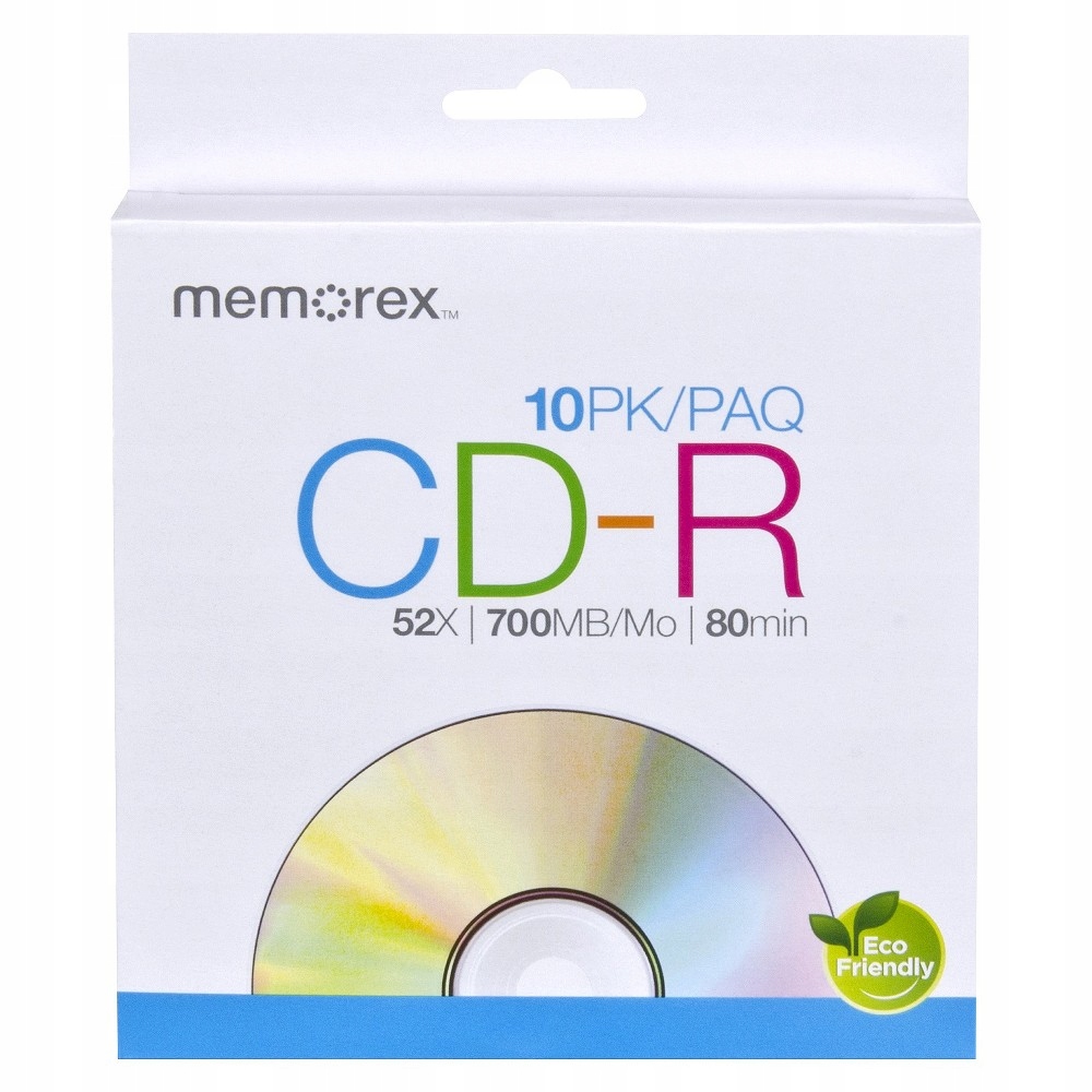 

Płyty Cd-r 700MB Memorex 10 szt koperty do płyt