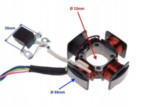 STATOR ISKROWNIK 6 CEWEK DERBI Numer katalogowy części A.I336.01