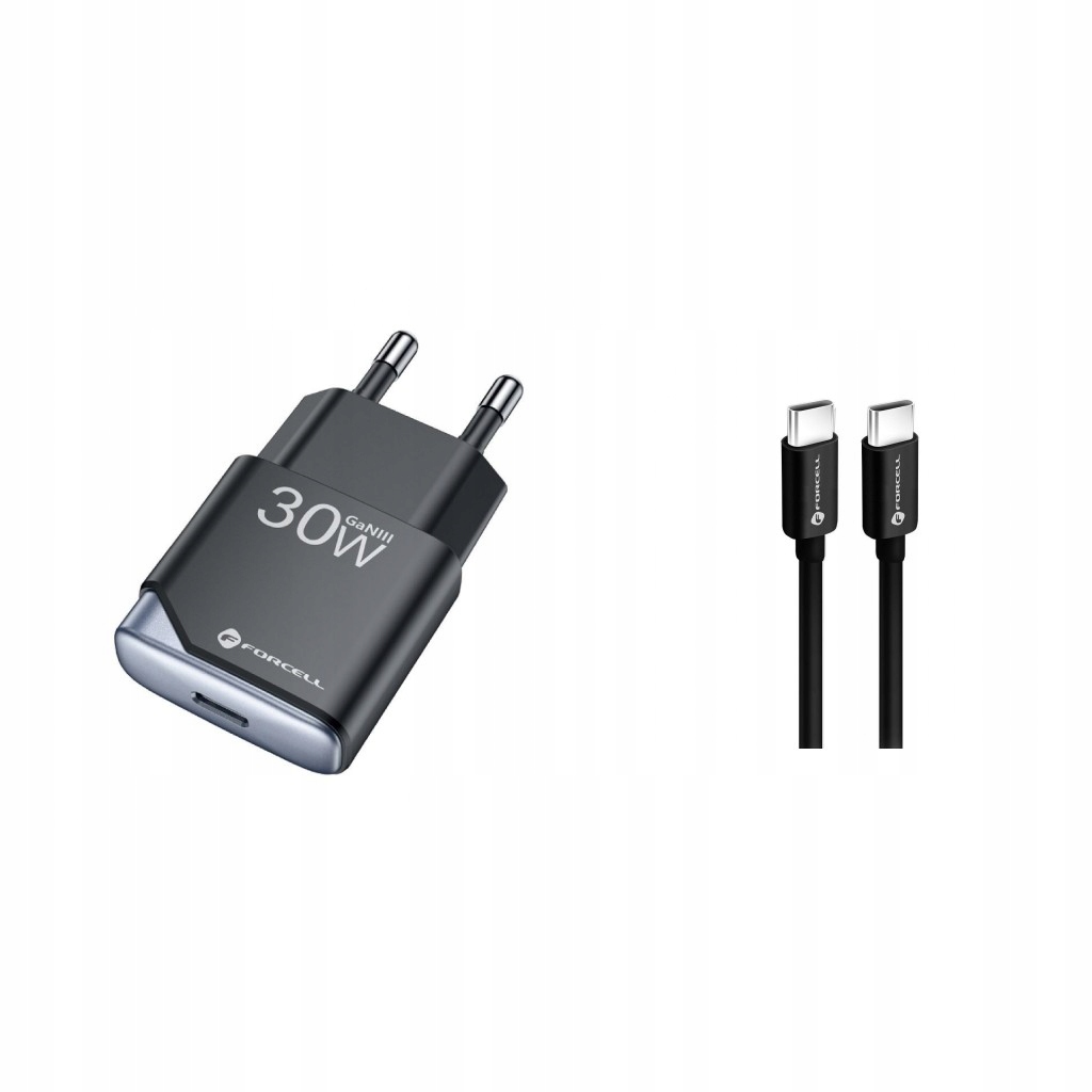 Ładowarka 30W czarna z przewodem 1,5 metra Usb-c do iPhone 17 Pro