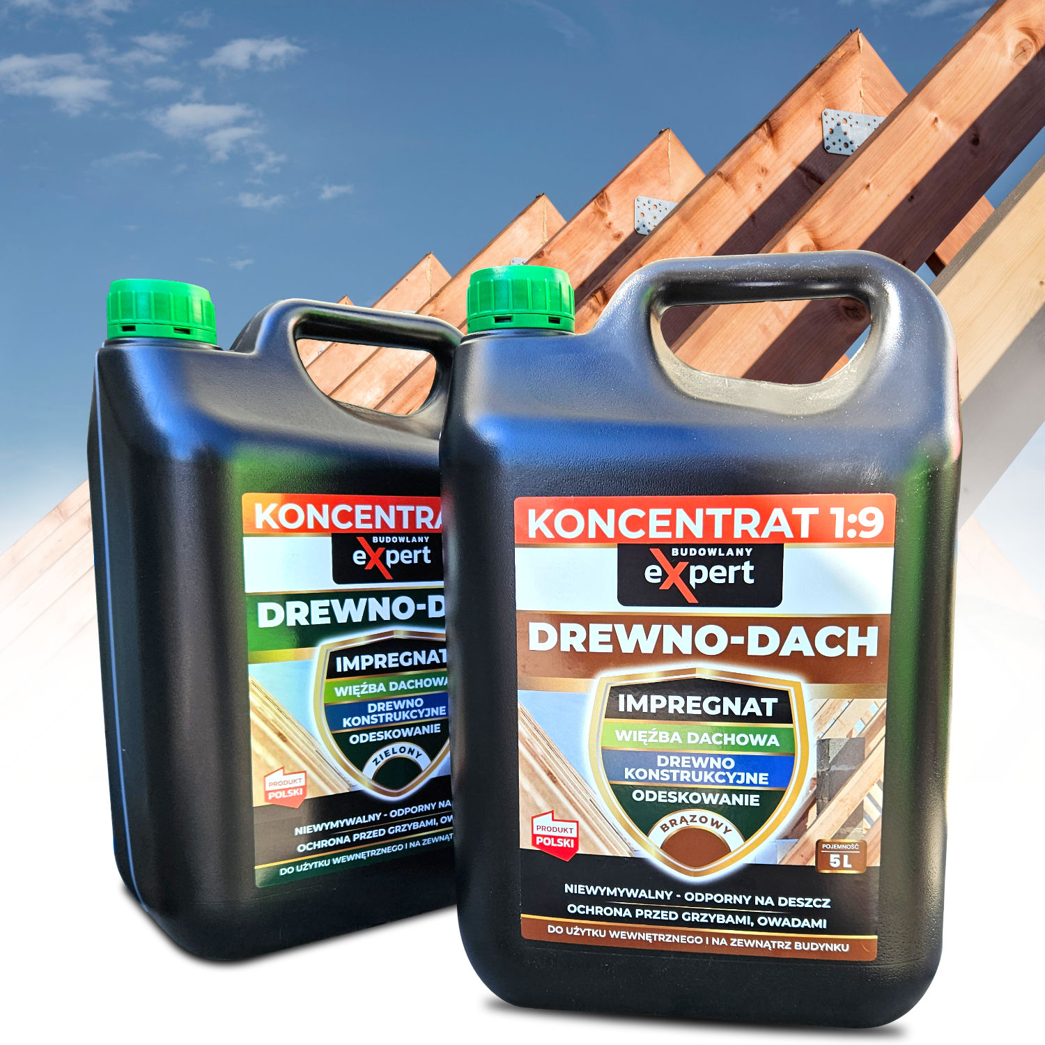 IMPREGNAT DO WIĘŹBY DACHOWEJ koncentrat 1:9 drewna konstrukcyjnego