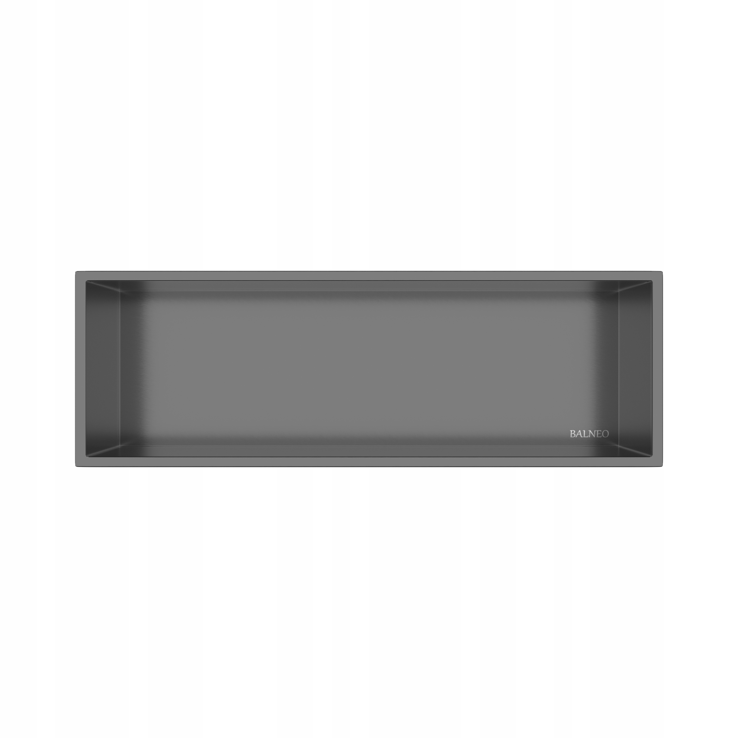 Wall-box One Gun Metal Výklenková police z nerezové oceli 60x20x10 cm
