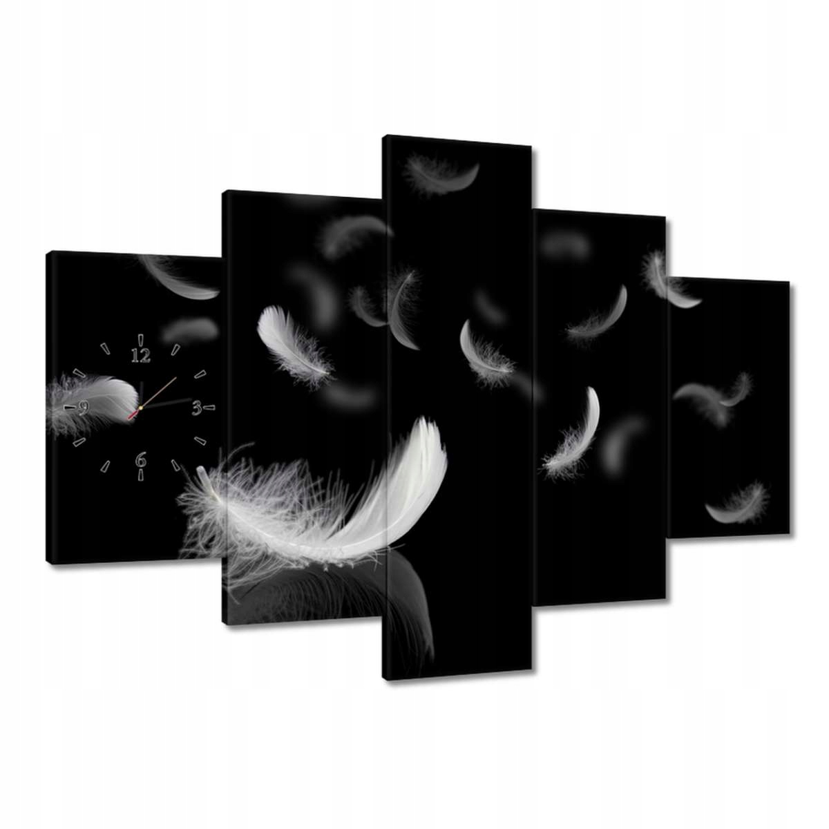 Hodiny 150x105 Padajúce biele perá